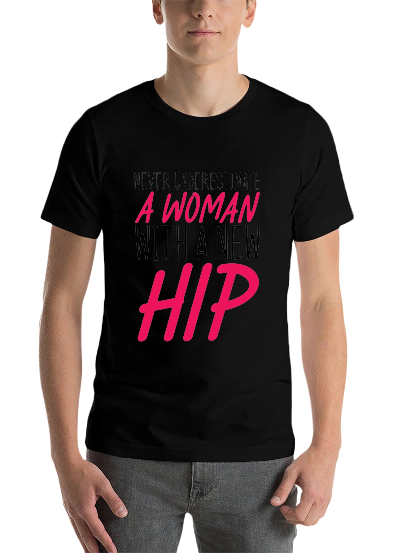 Black New Hip Woman Graphic Tee - Empowering Statement Shirt view 7