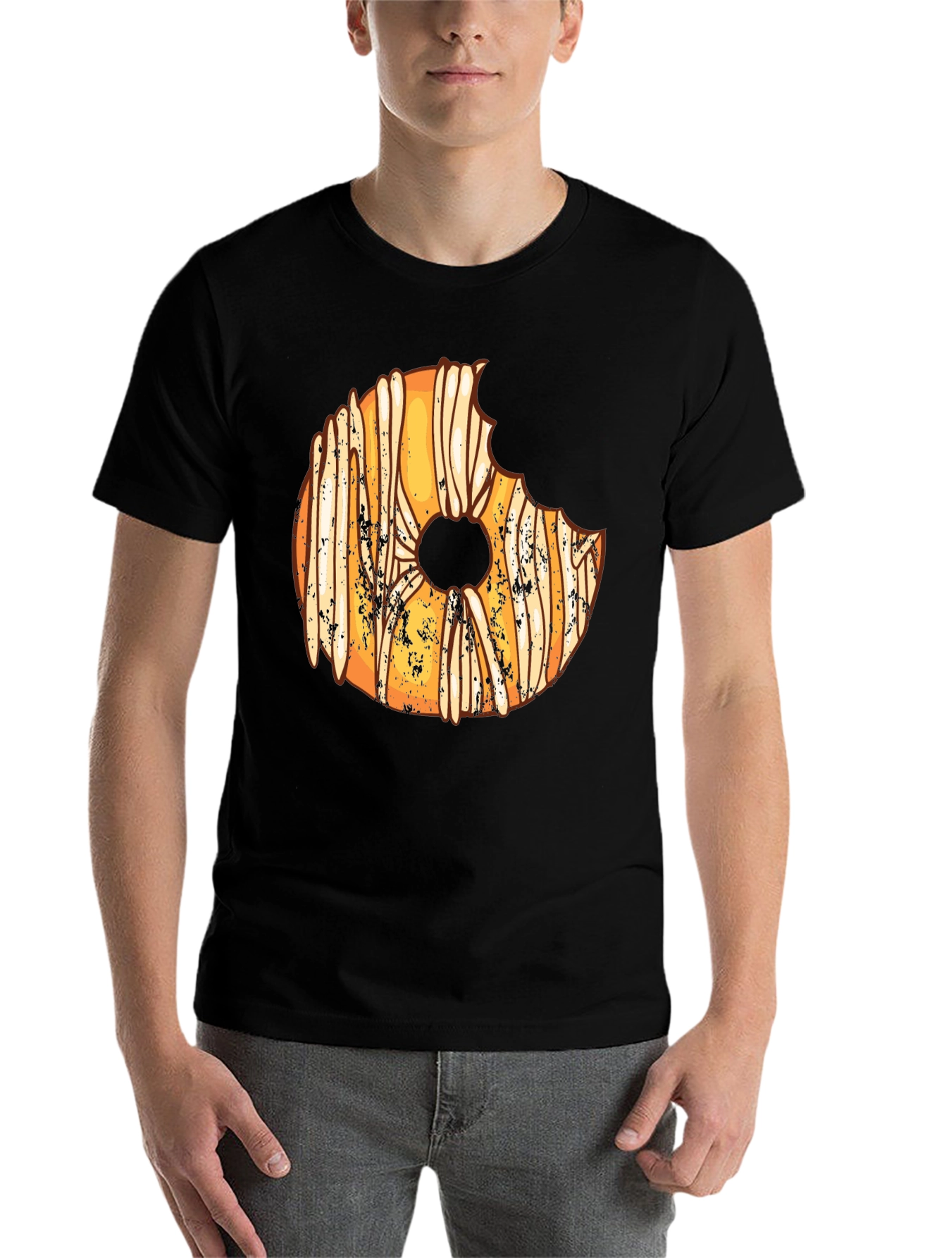 Black Bitten Donut Graphic Tee - Sweet Tooth Fashion view 7