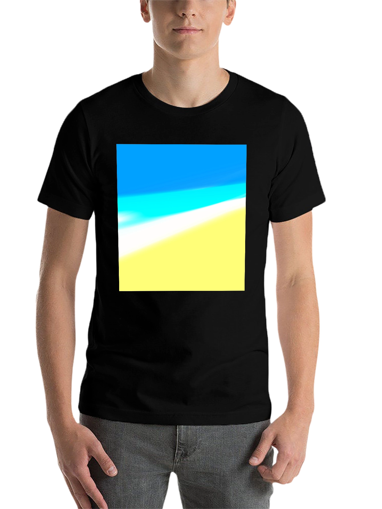 Black Beach Day T-Shirt - Soft Cotton, Vibrant Design view 7