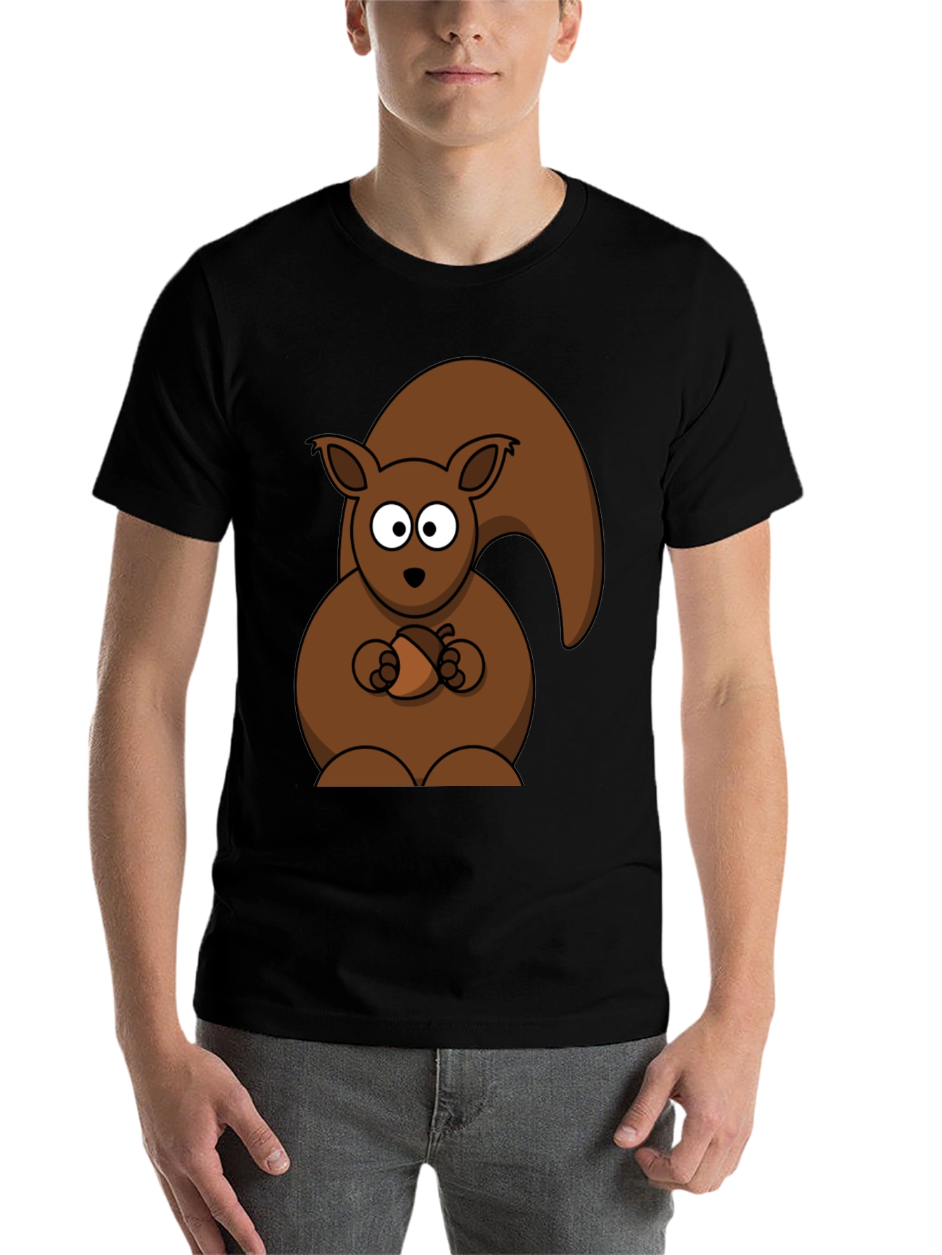 Black Funny Squirrel Nut T-Shirt view 7