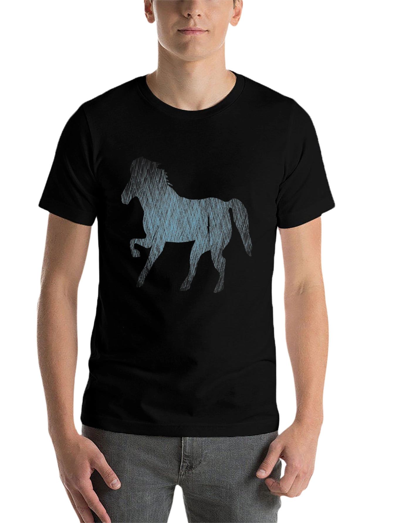 Black Horse Graphic Tee - Men's Black Short Sleeve view 7