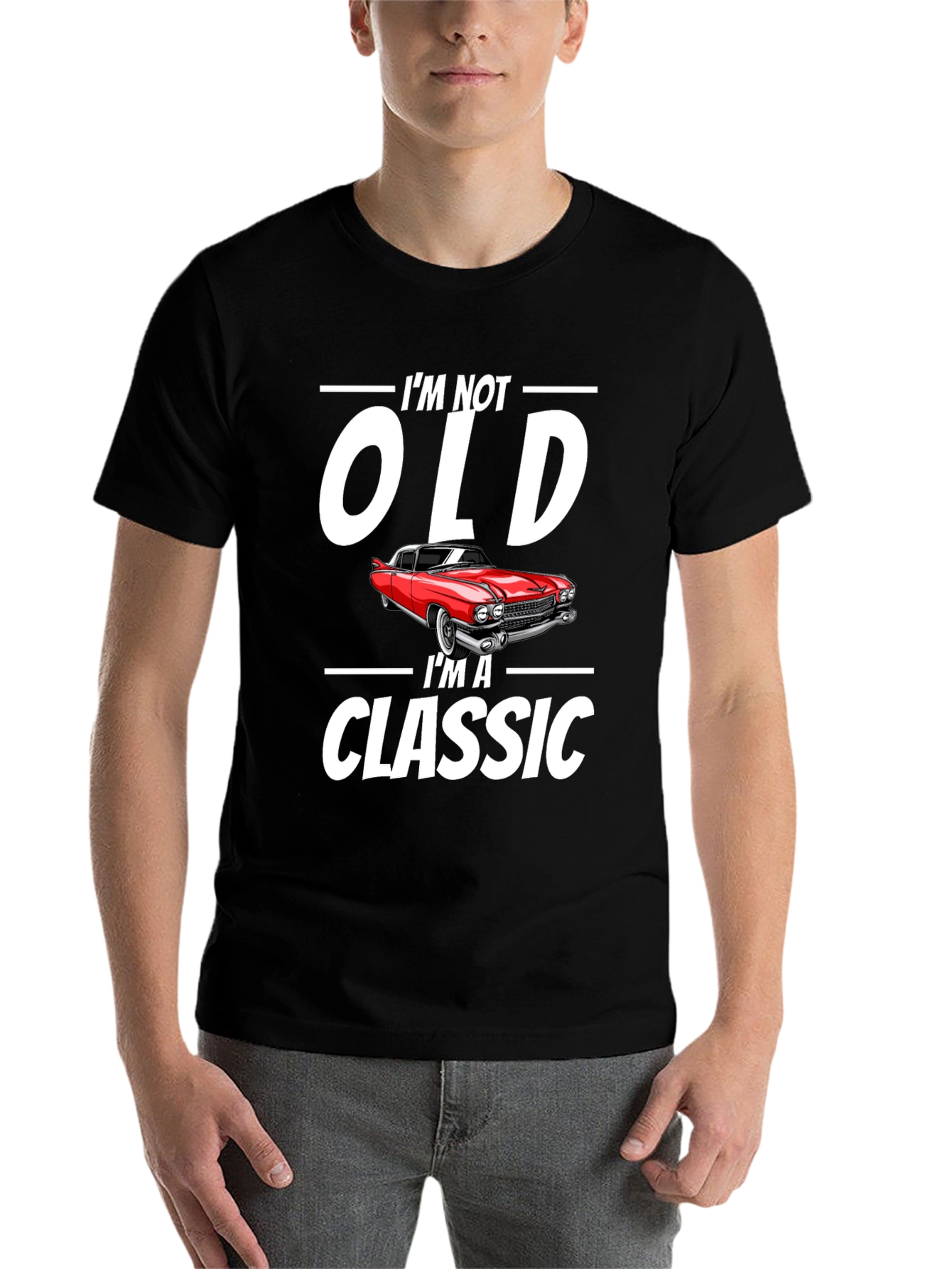 Black I'm Not Old I'm A Classic Car Graphic T-Shirt view 7