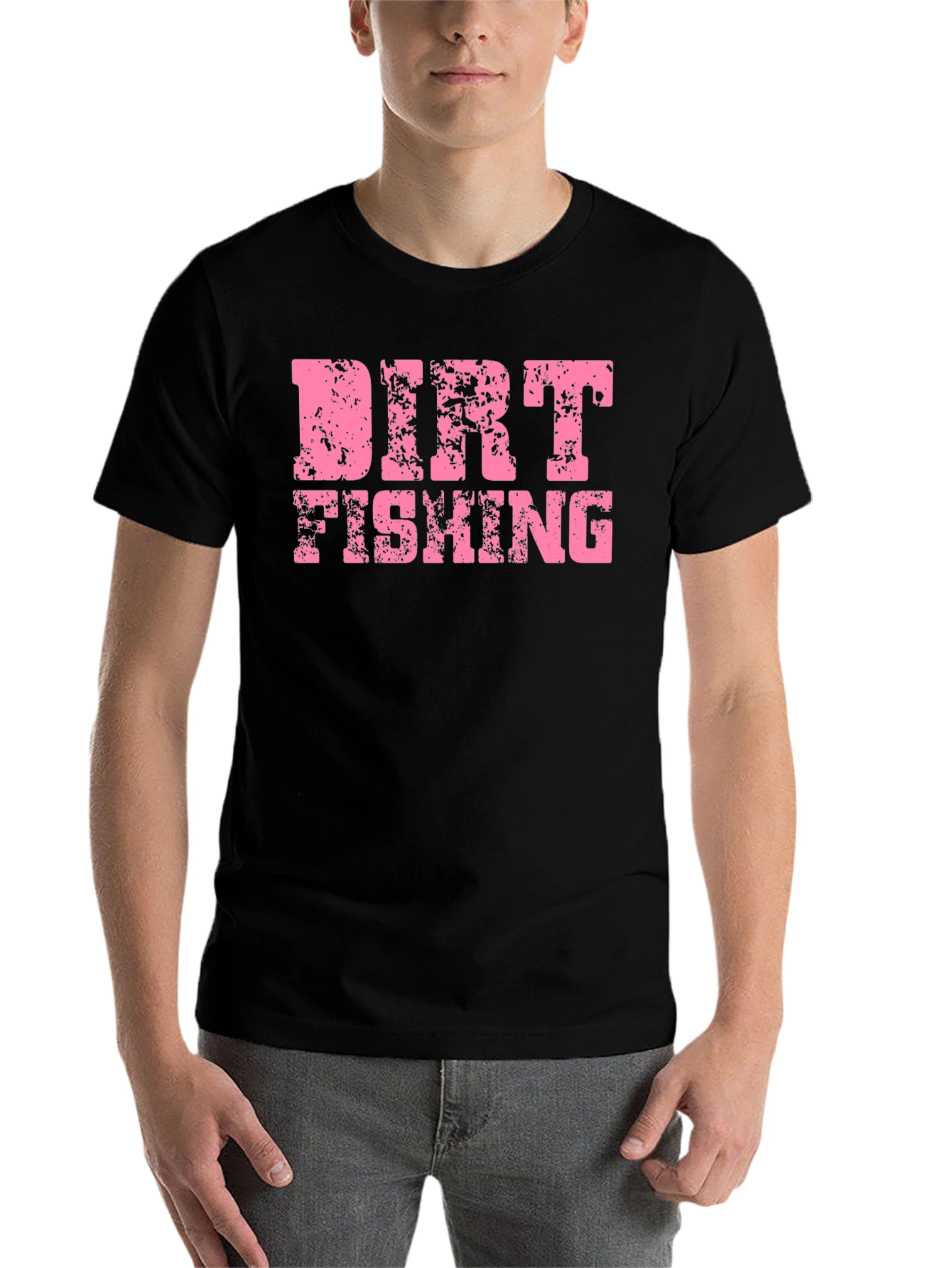 Black Dirt Fishing Graphic T-Shirt - Black view 7