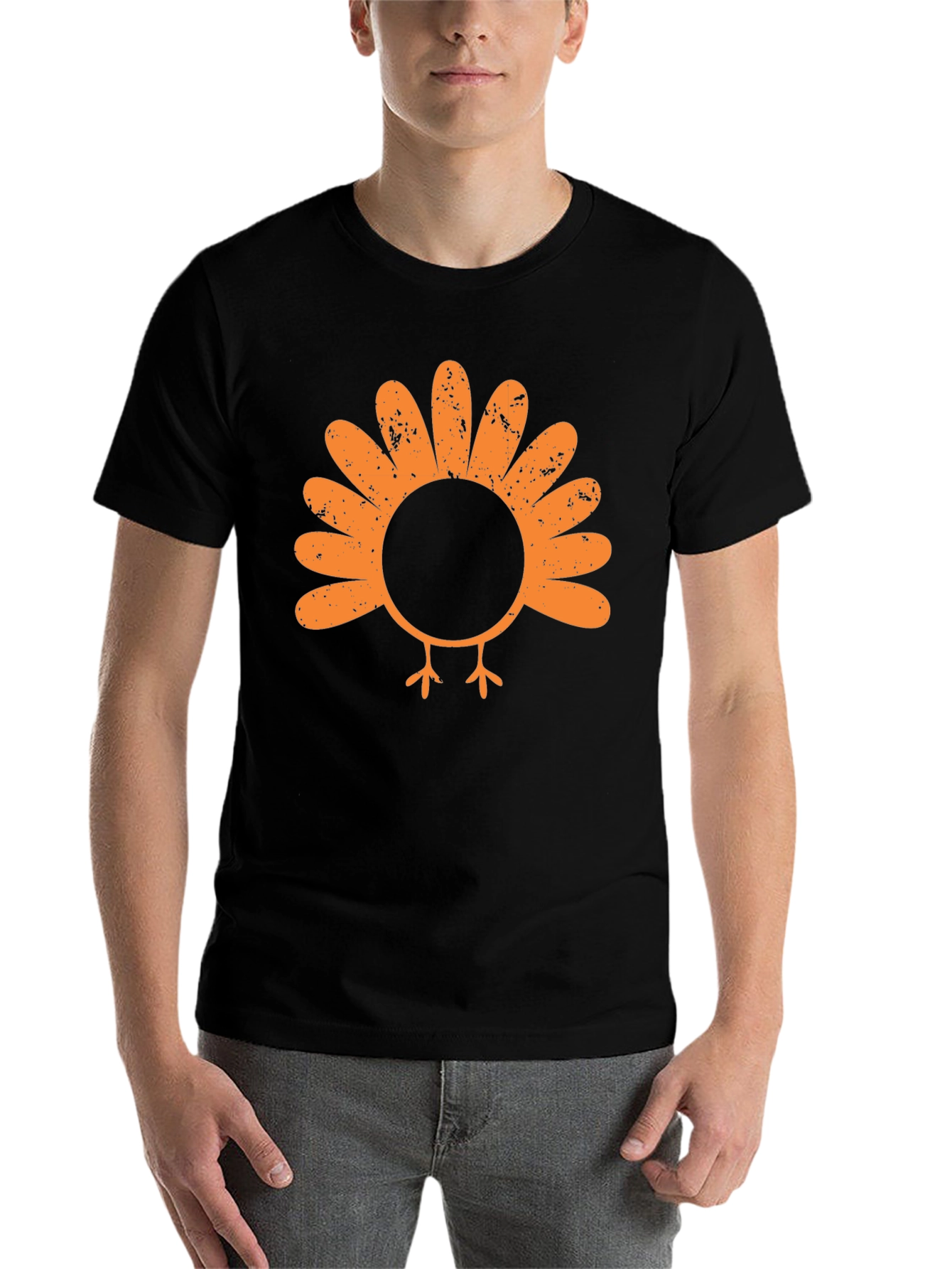 Black Turkey Graphic Tee - Thanksgiving T-Shirt view 7