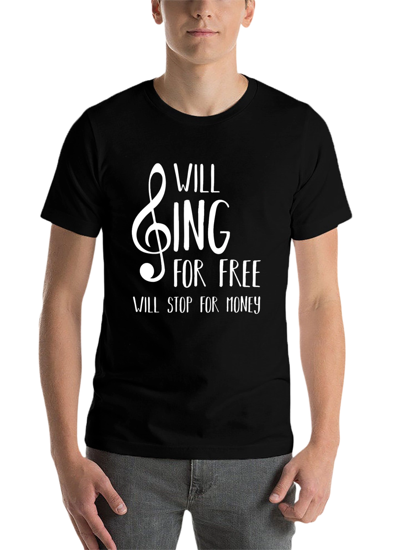Black Will Sing For Free Black T-Shirt view 7