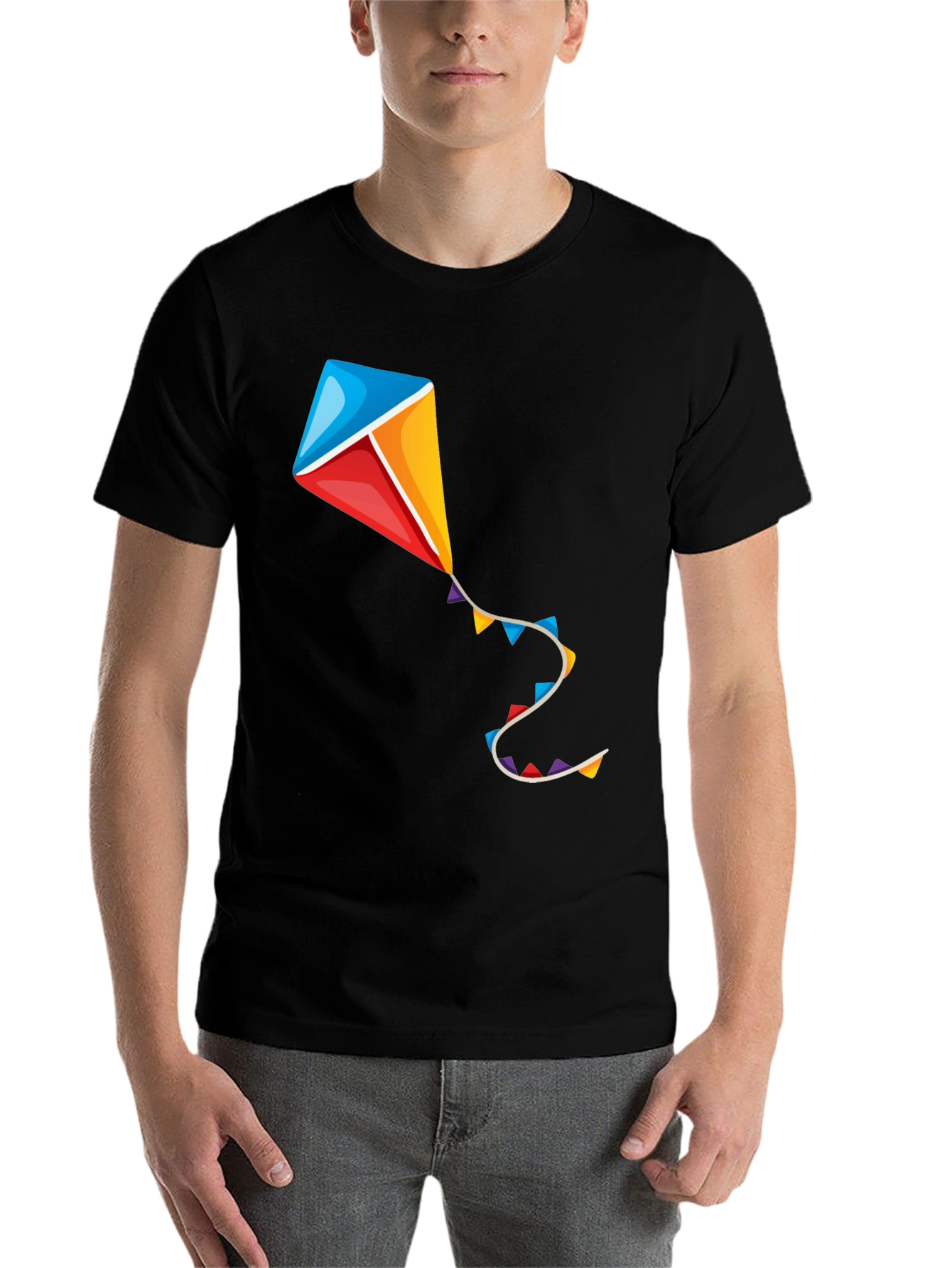 Black Kite Graphic T-Shirt - Fun & Stylish view 7