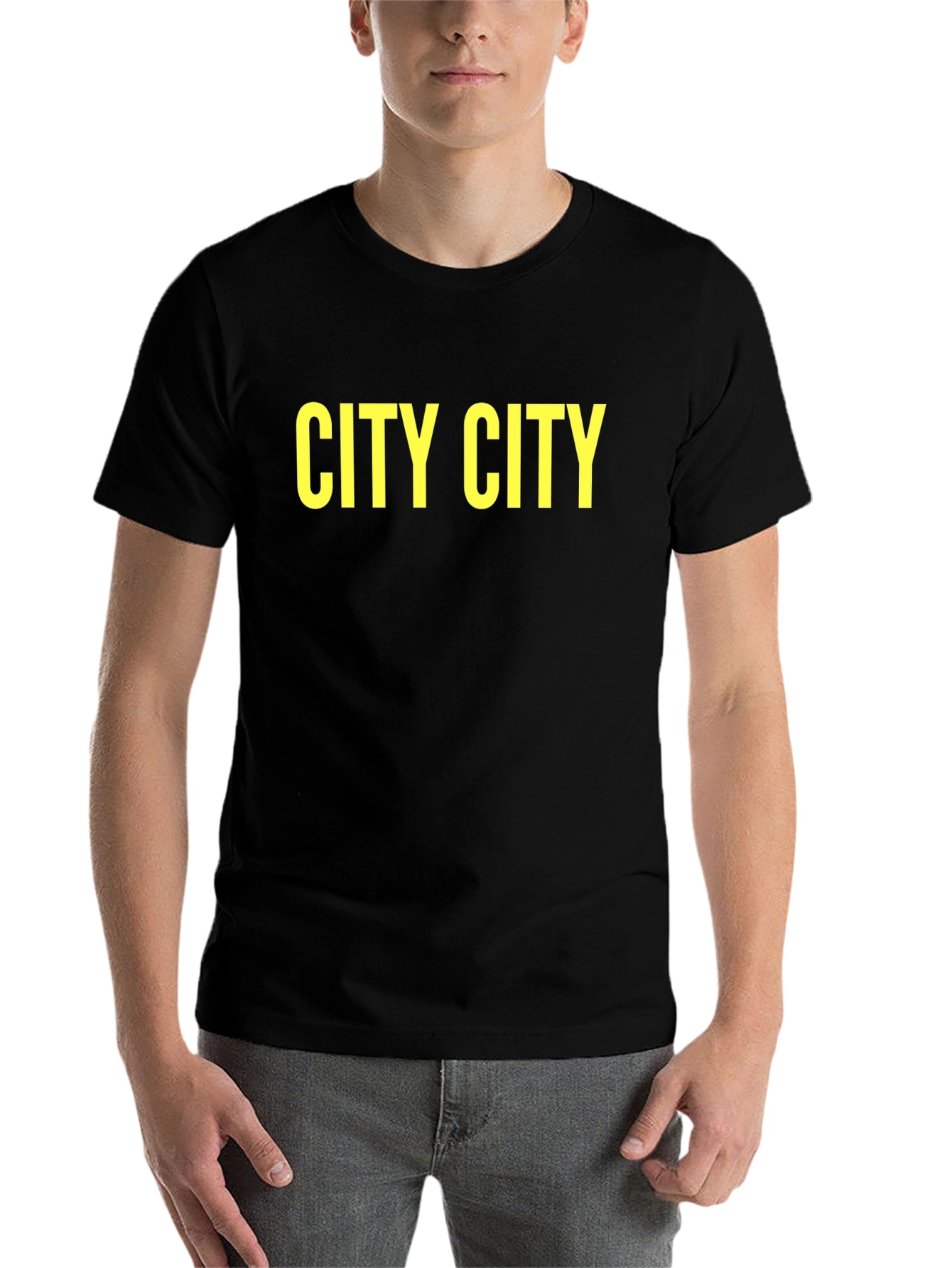 Black CITY Graphic Tee - Soft Cotton Blend view 7