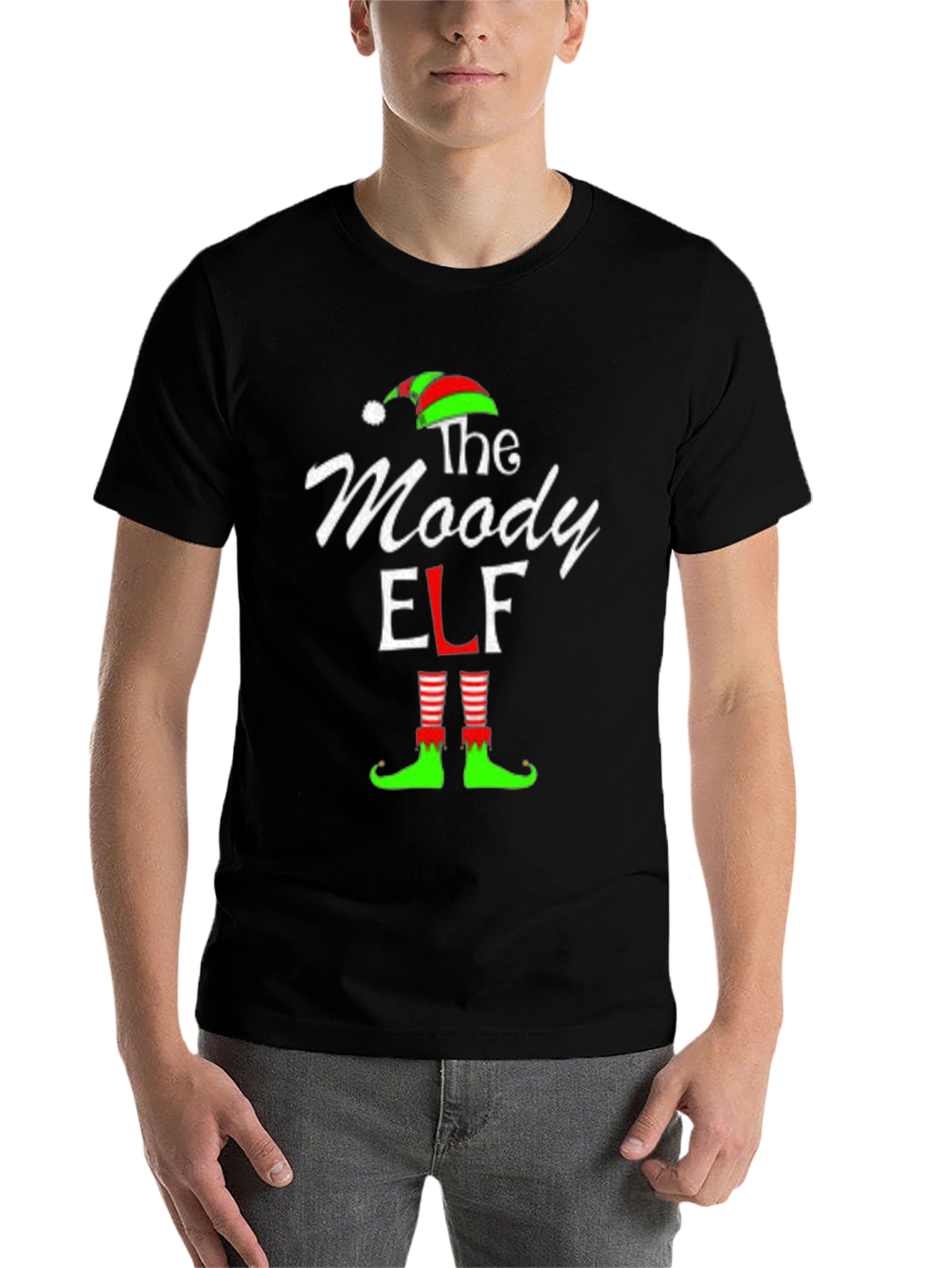 Black The Moody Elf T-Shirt - Holiday Fun view 7