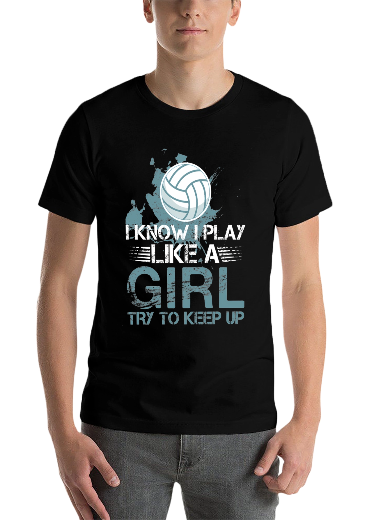 Black I Know I Play Like a Girl T-Shirt view 7