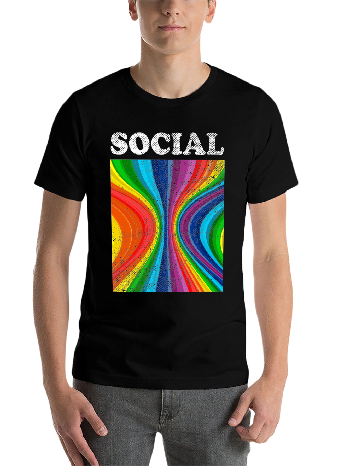 Black Social Spectrum T-Shirt view 7