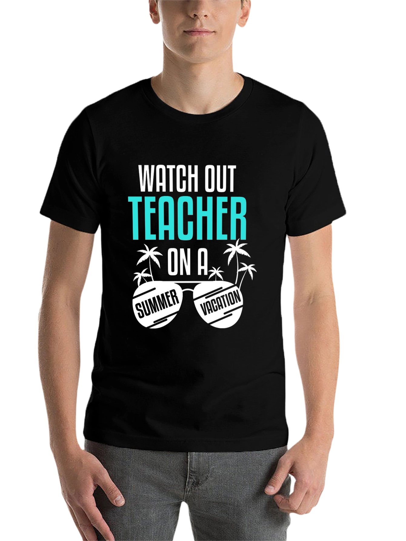 Black Teacher Summer Vacation T-Shirt view 7