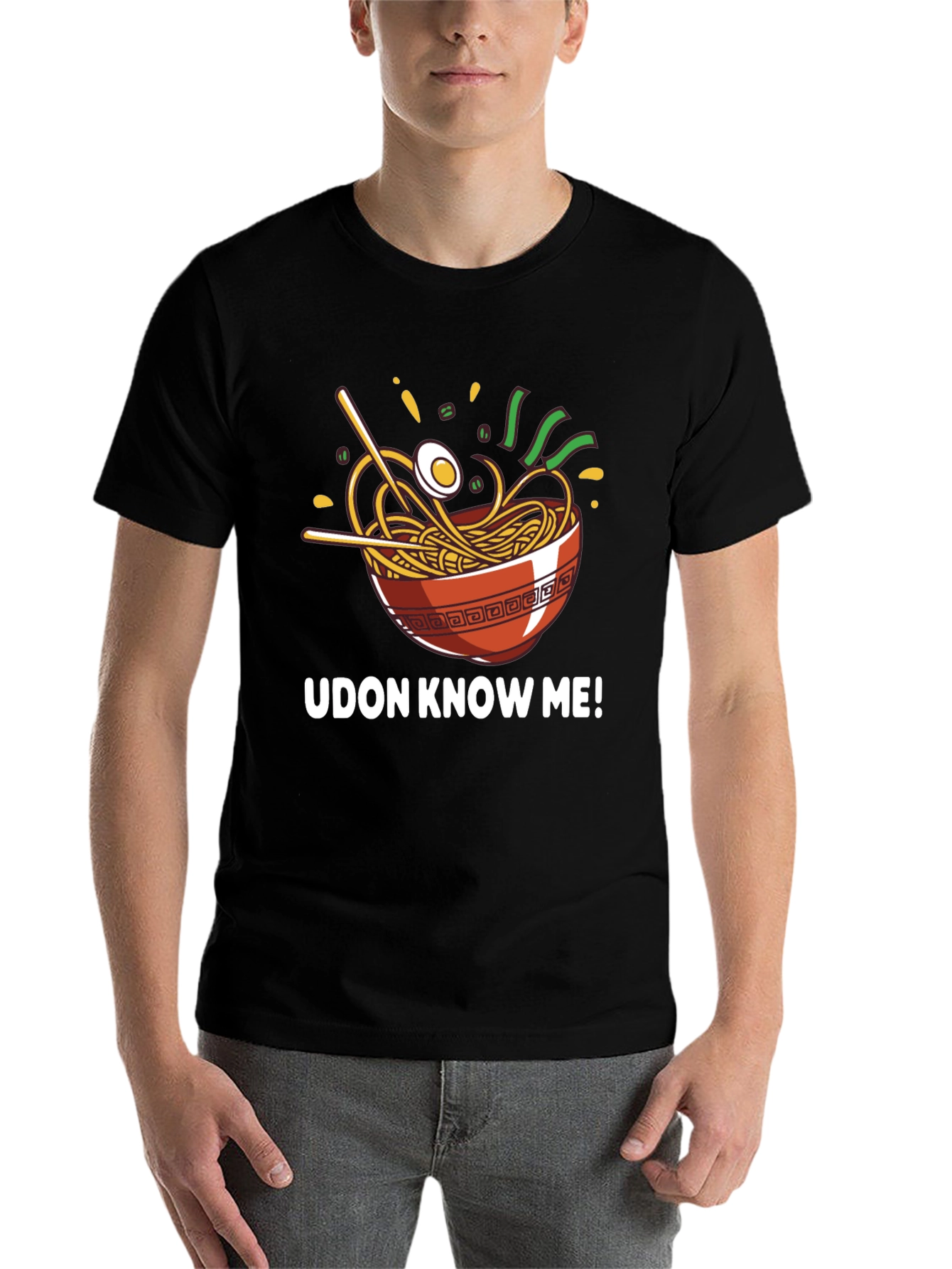 Black Udon Know Me! Ramen Graphic T-Shirt view 7