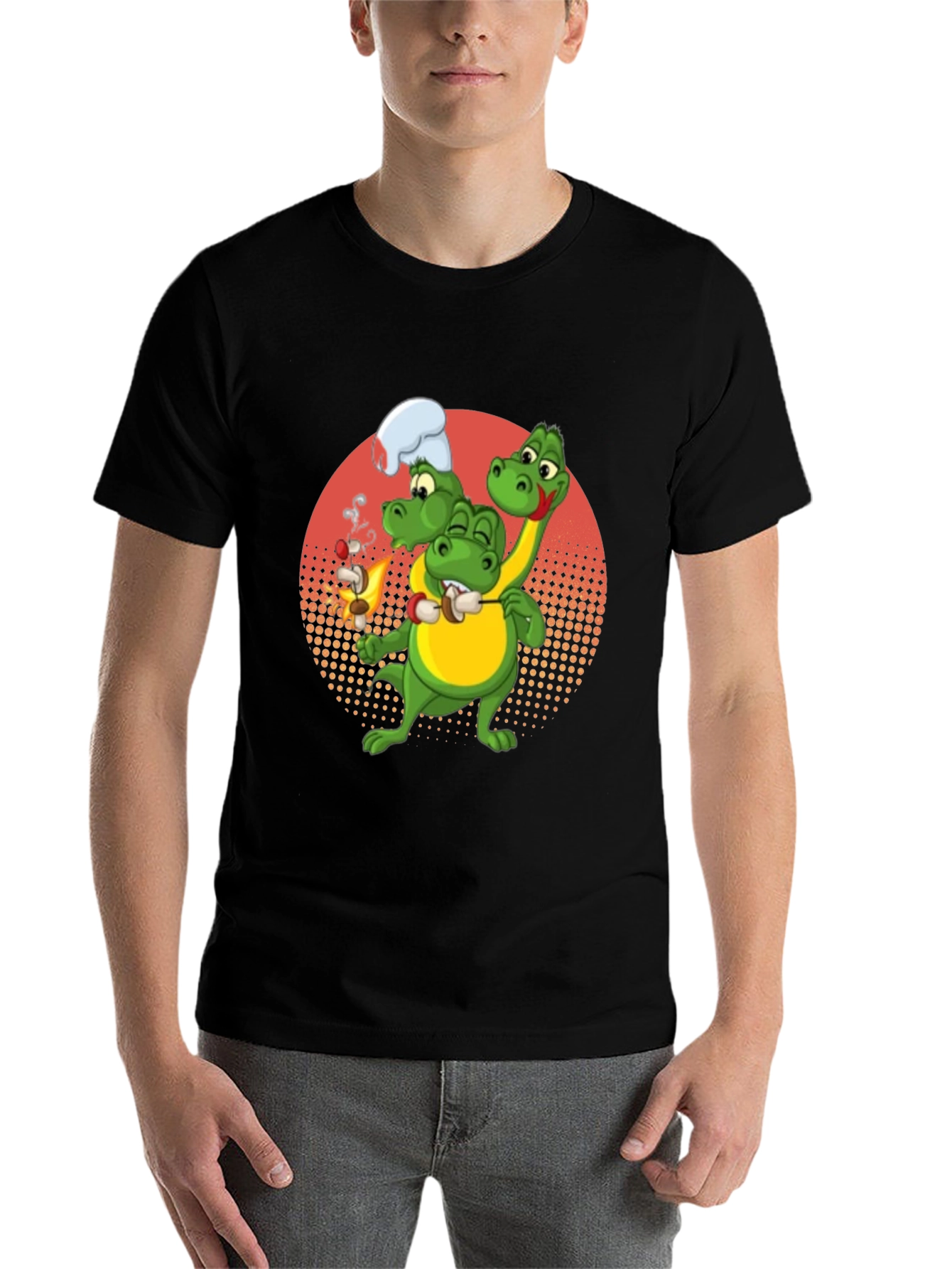 Dinosaur Chef T-Shirt - Marshmallow Roasting - 7