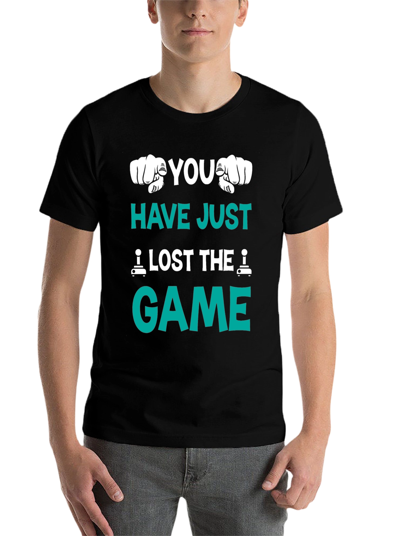 Black You Lost The Game Graphic Tee - Gamer Style view 7