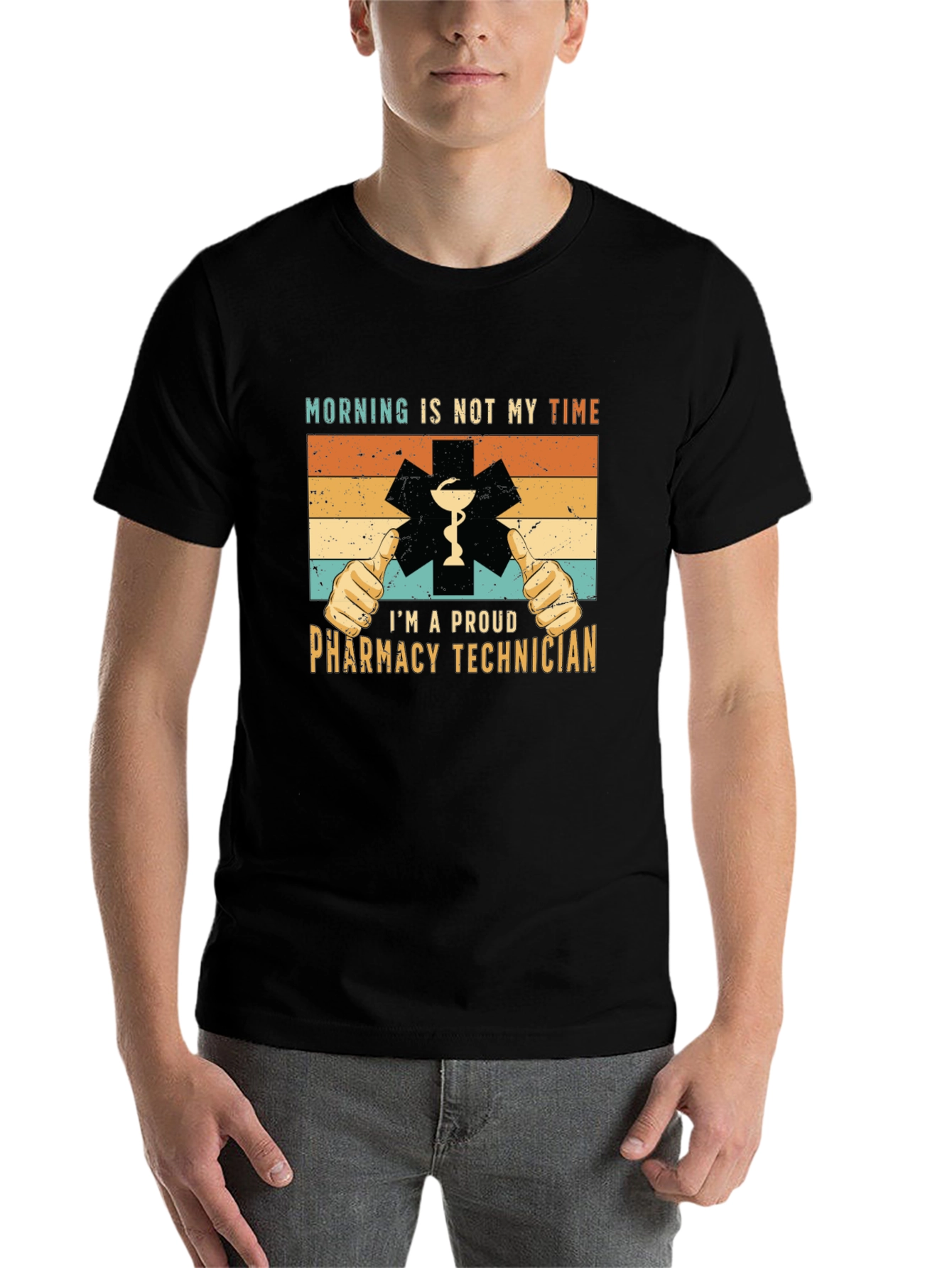 Black Proud Pharmacy Technician T-Shirt view 7
