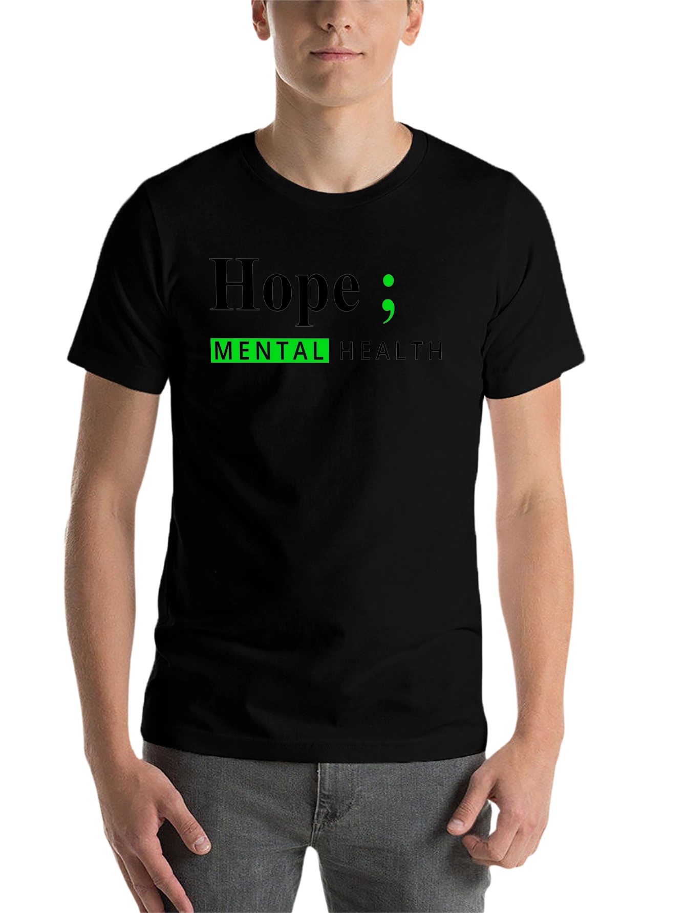 Black Hope; Mental Health Awareness T-Shirt view 7