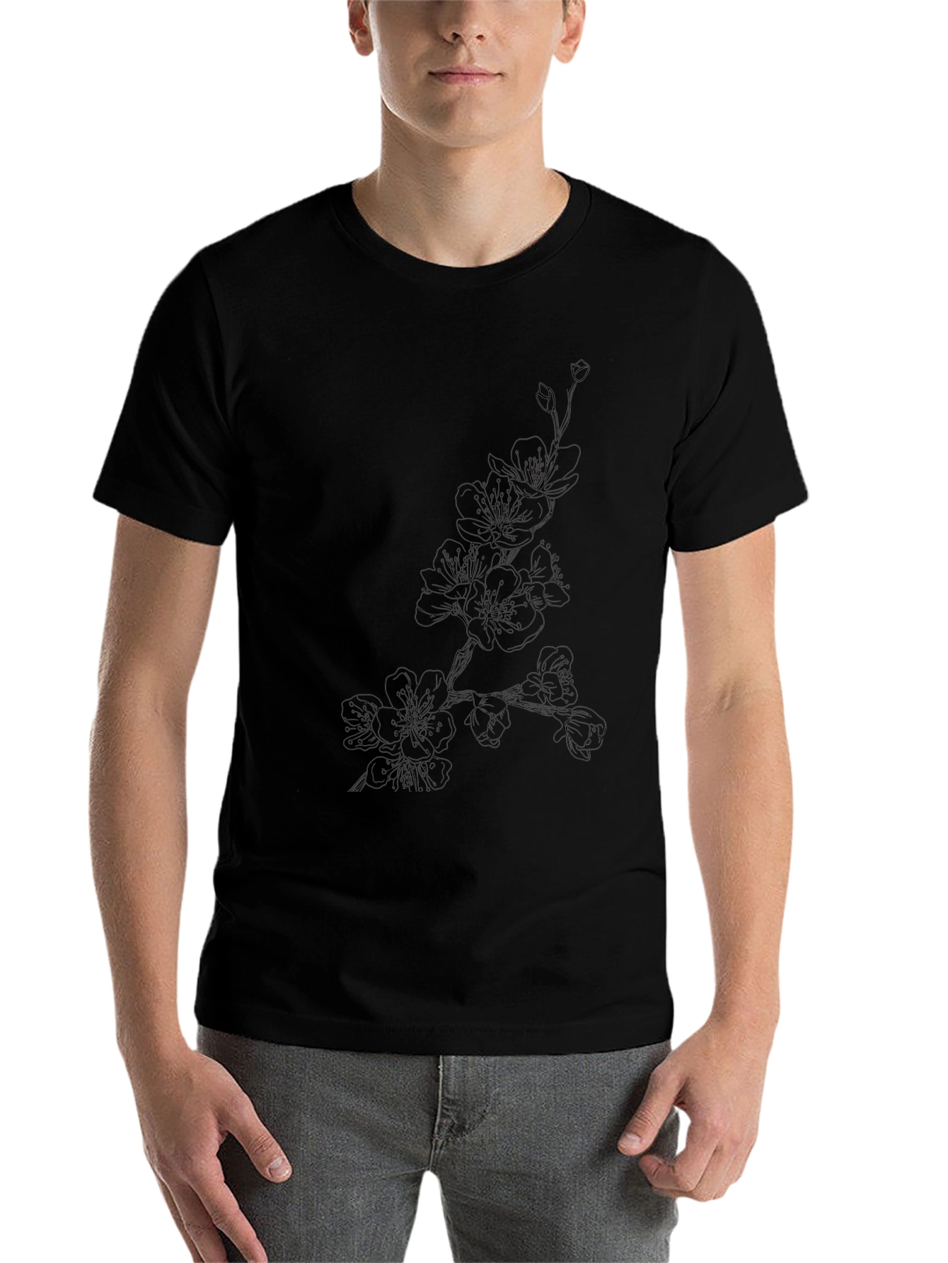 Black Black Blossom Tee - Stylish Comfort view 7