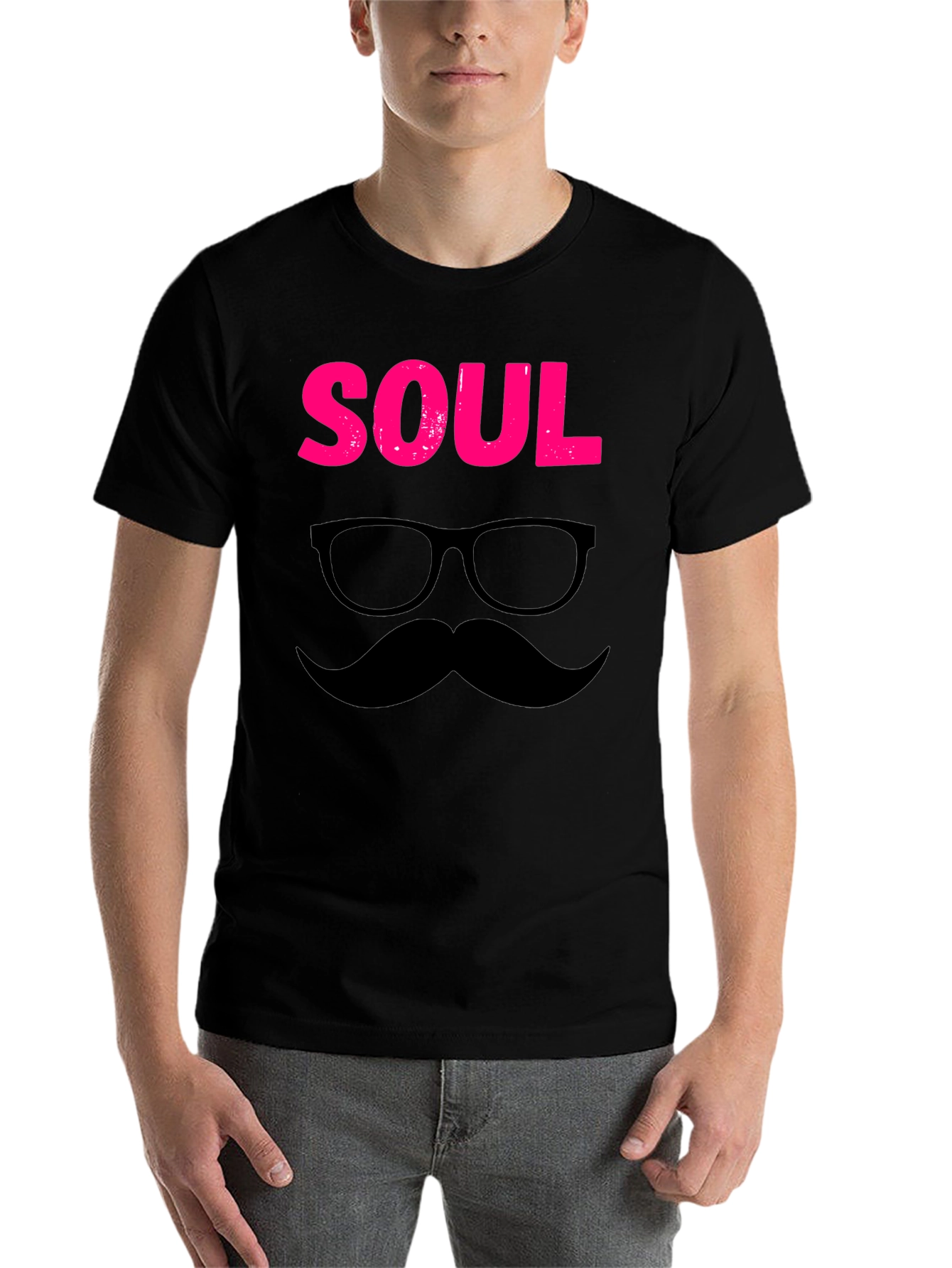 Black Soul Man Graphic Tee - Funky Retro Style view 7