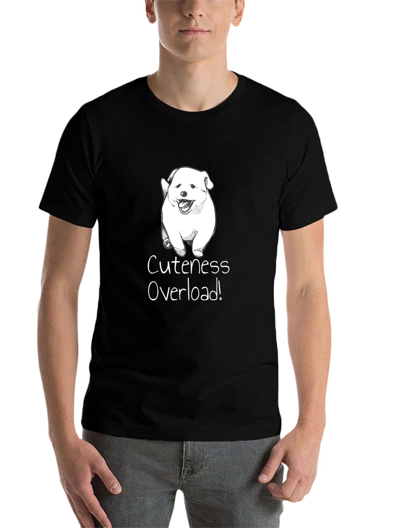 Black Cuteness Overload T-Shirt view 7