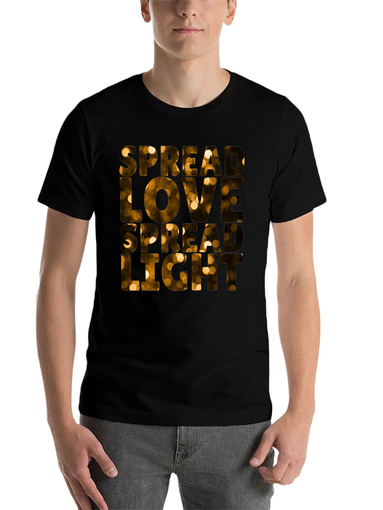 Black Spread Love Spread Light Black T-Shirt view 7