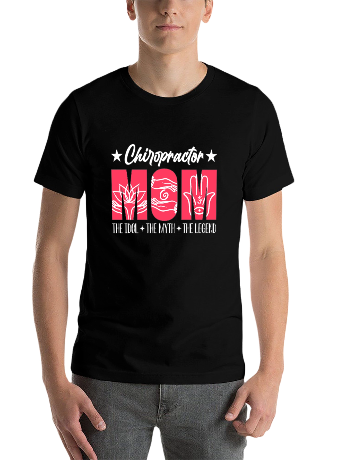 Black Chiropractor Mom T-Shirt: Idol, Myth, Legend view 7