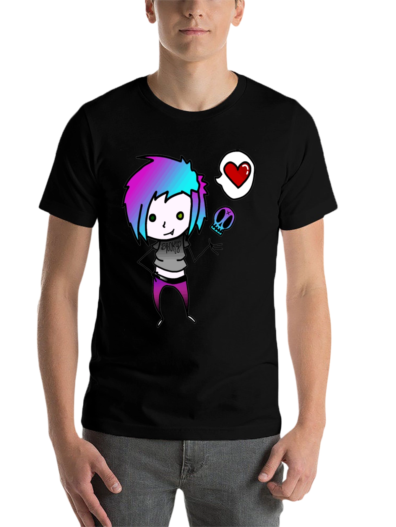 Black Spooky Love T-Shirt view 7