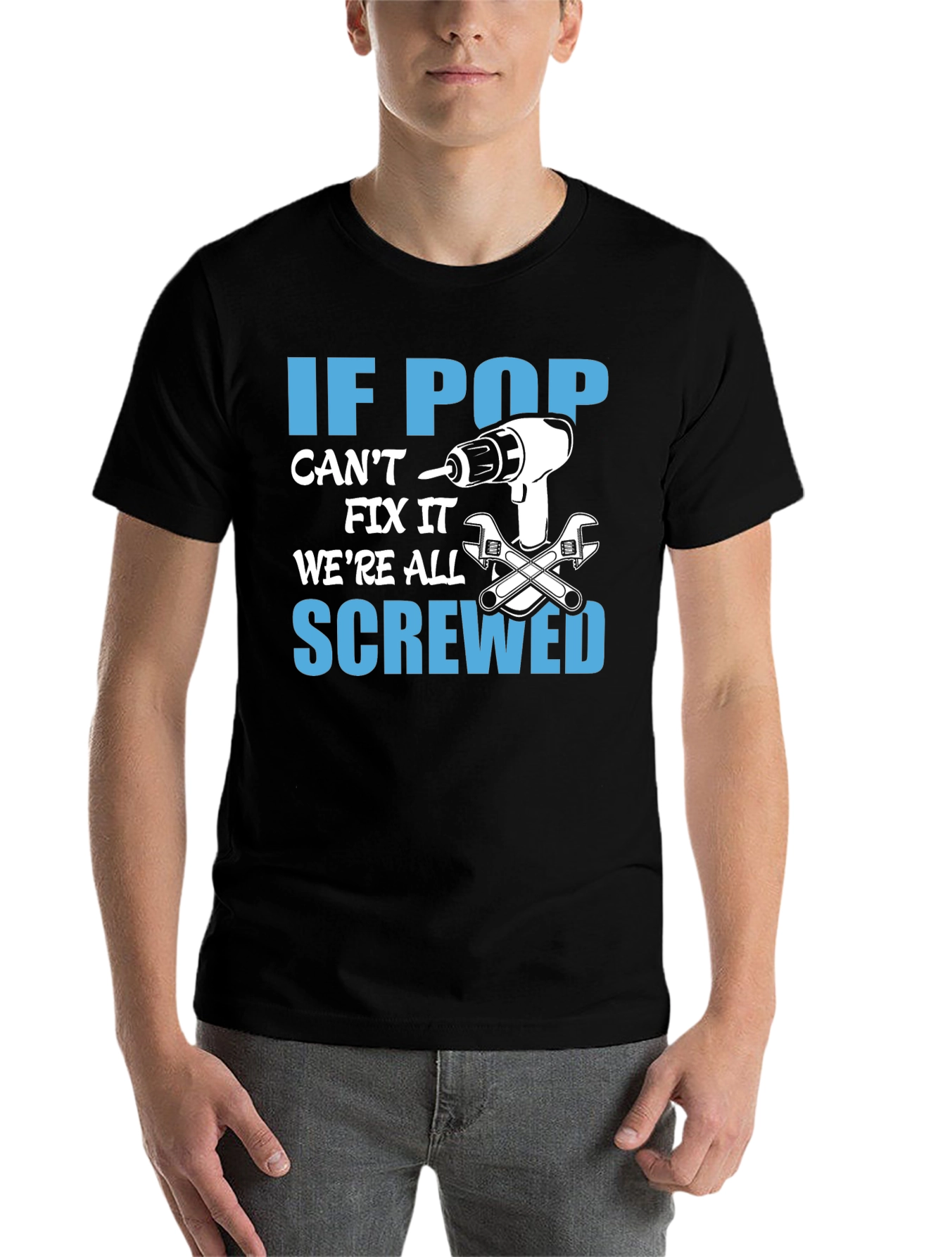 Black If Pop Can't Fix It T-Shirt view 7