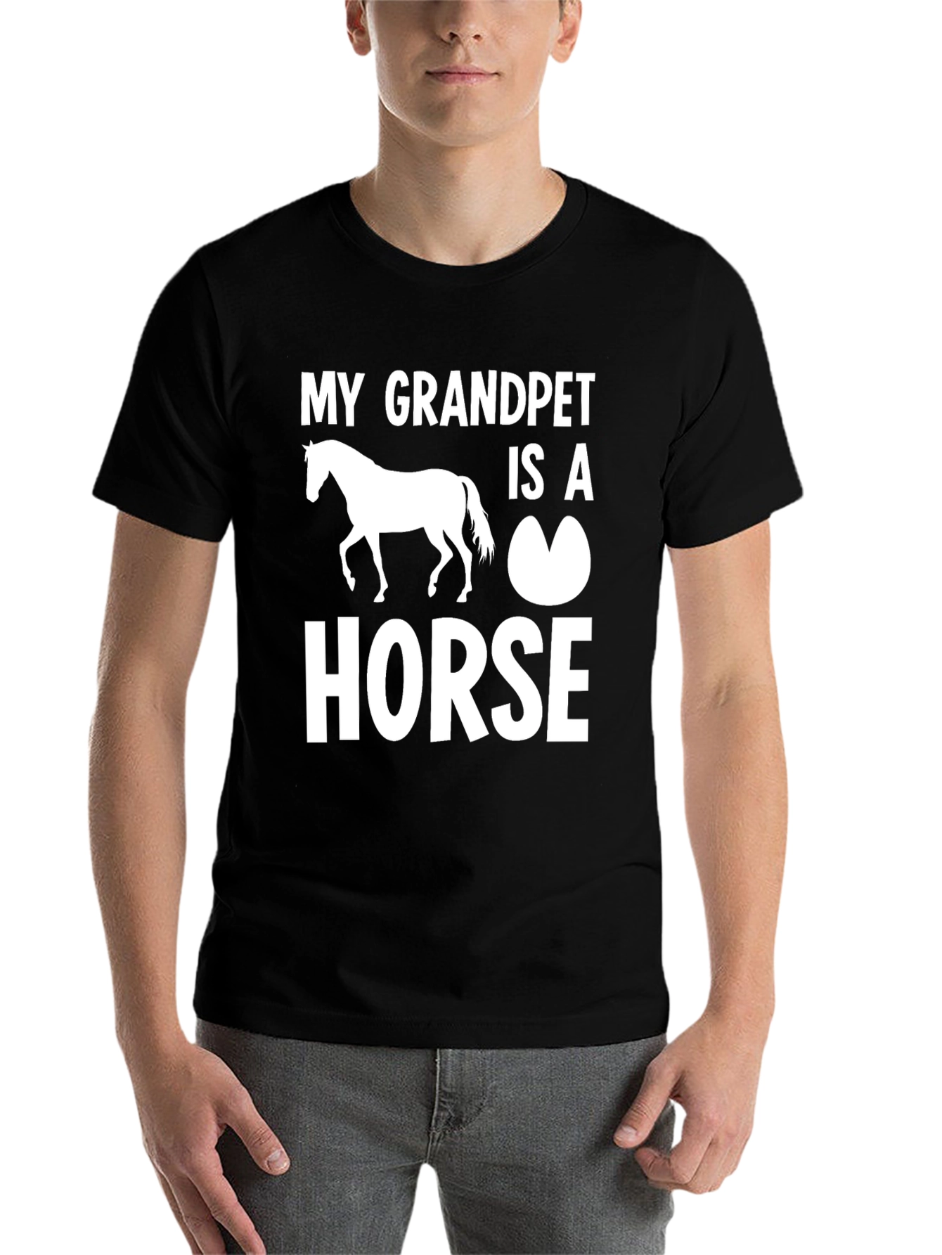 Black My Grandpet is a Horse Graphic T-Shirt view 7