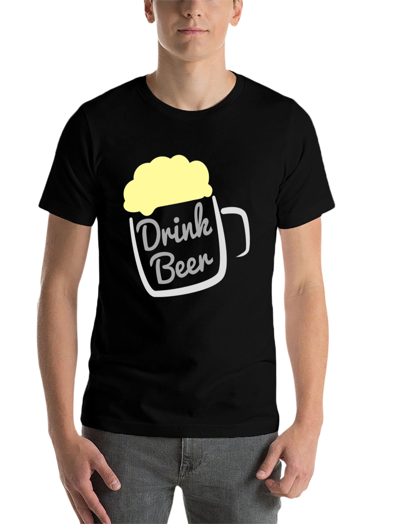 Black Drink Beer T-Shirt - Funny Beer Mug Design view 7