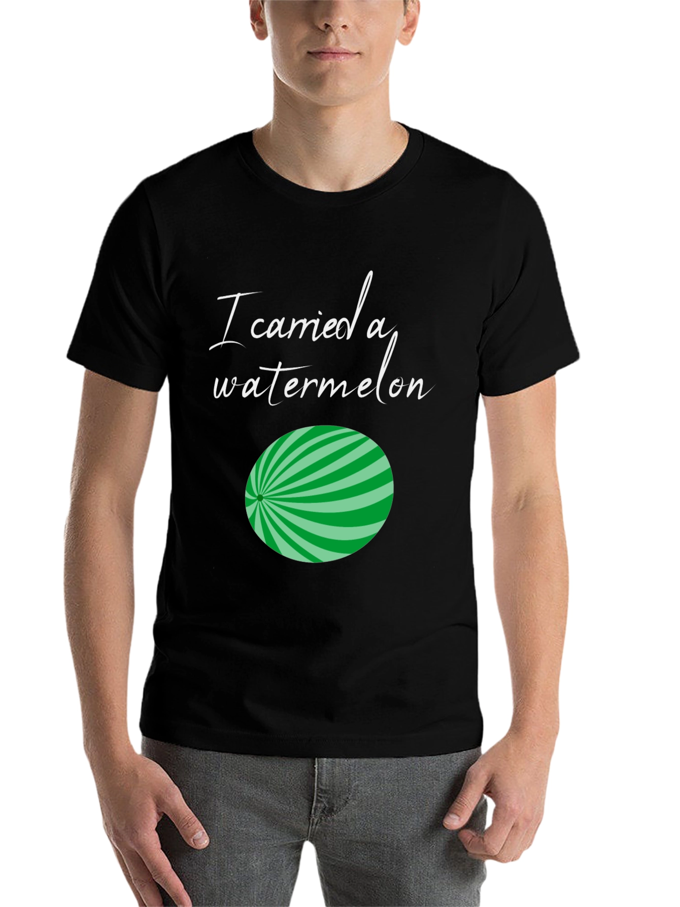 Black I Carried A Watermelon Graphic Tee view 7