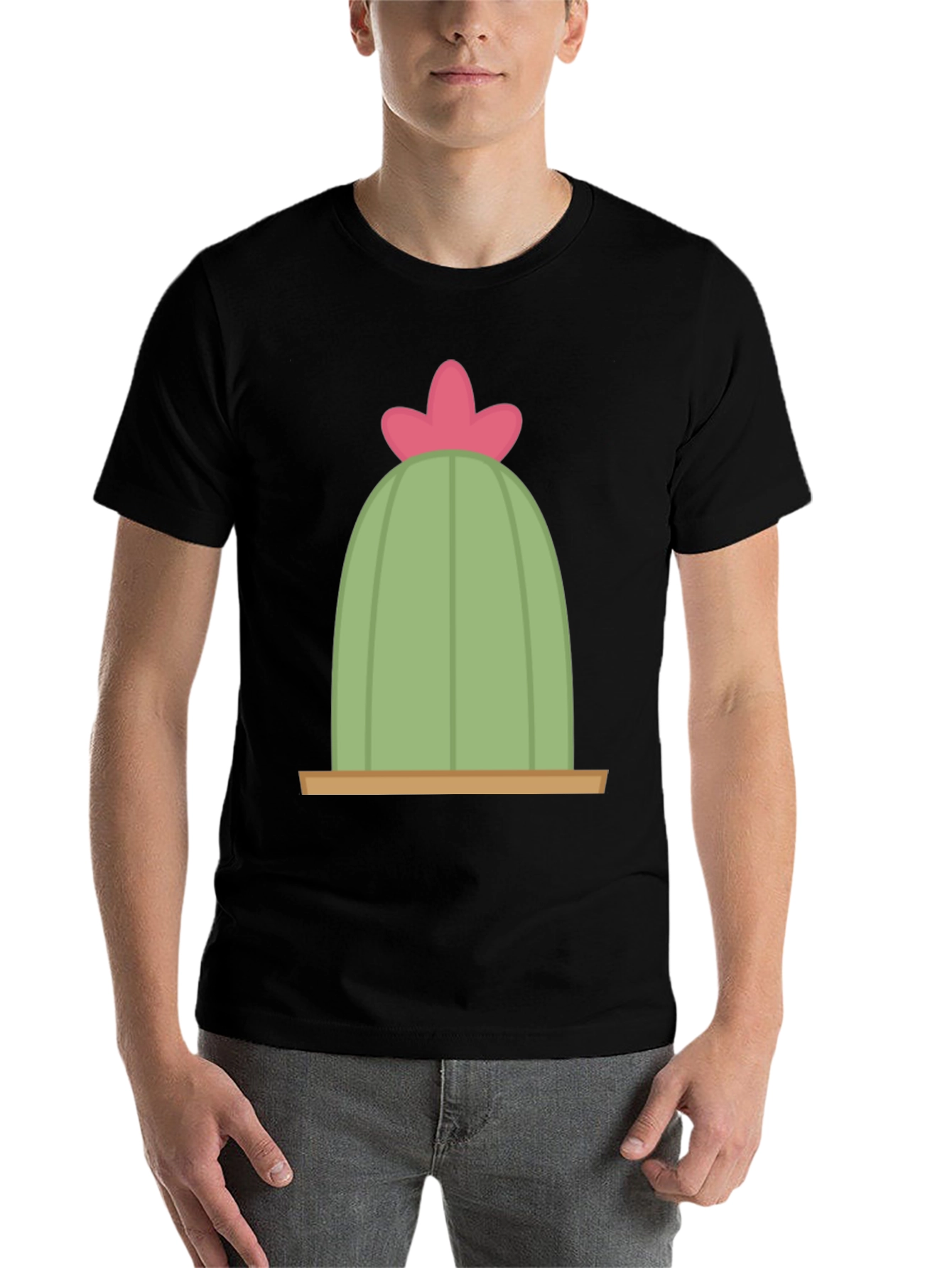 Black Cactus Graphic Tee - Desert Humor T-Shirt view 7