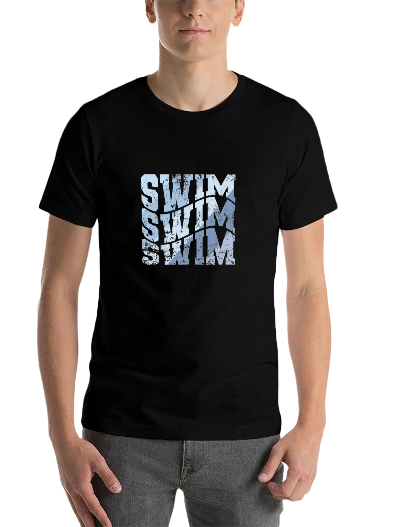 Swim Graphic Black T-Shirt - 7