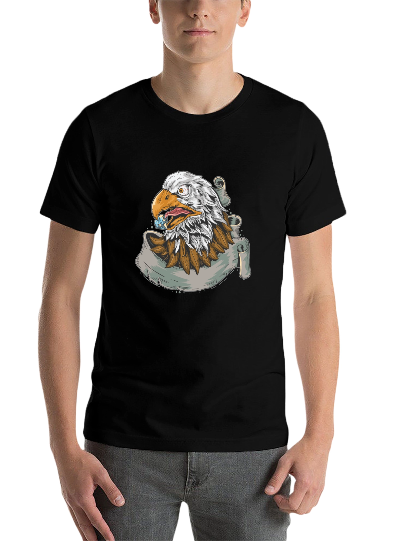 Black Eagle Graphic Print T-Shirt view 7