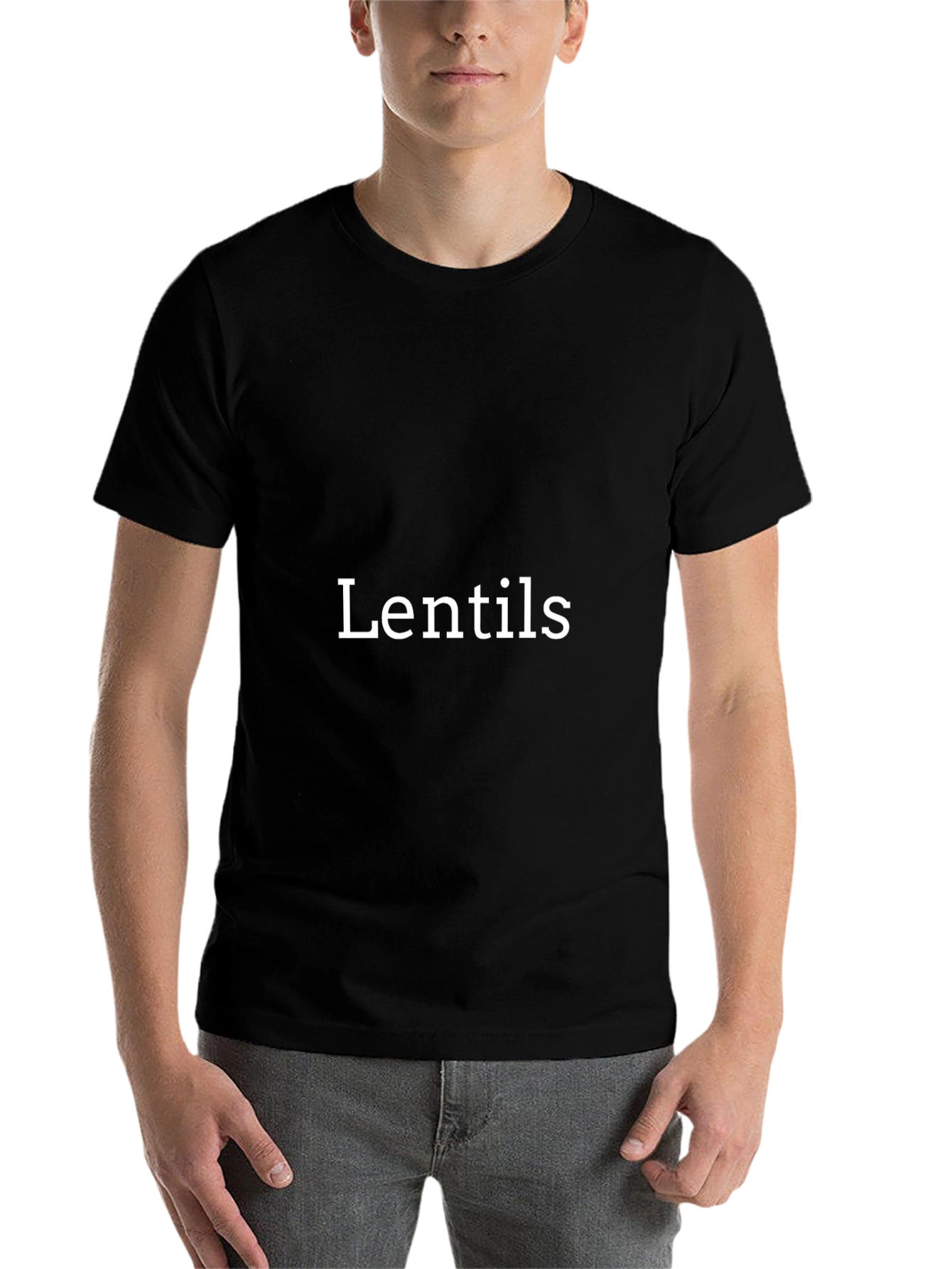 Black Lentils Graphic Tee - Unisex Cotton T-Shirt view 7