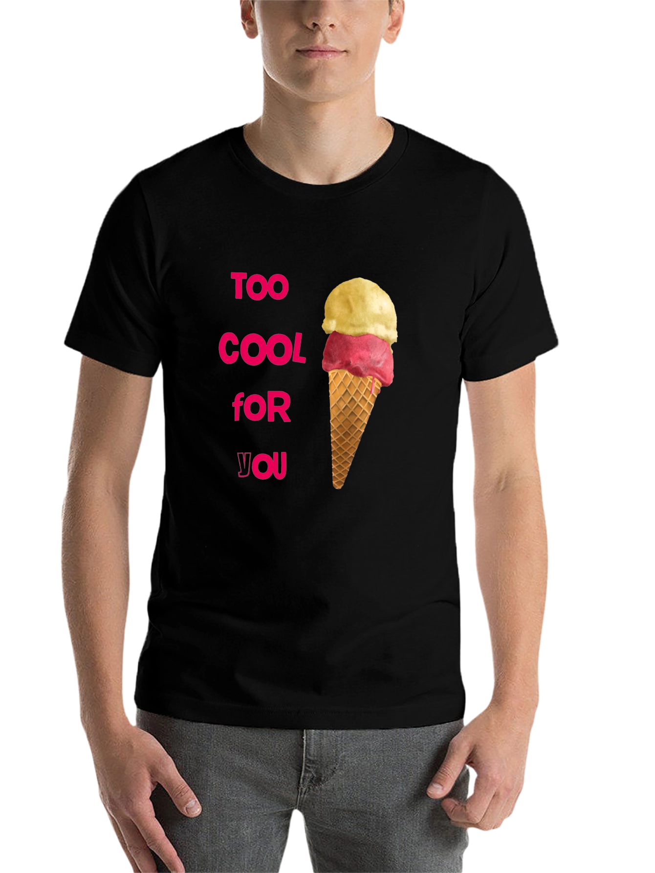 Black Too Cool Ice Cream T-Shirt view 7