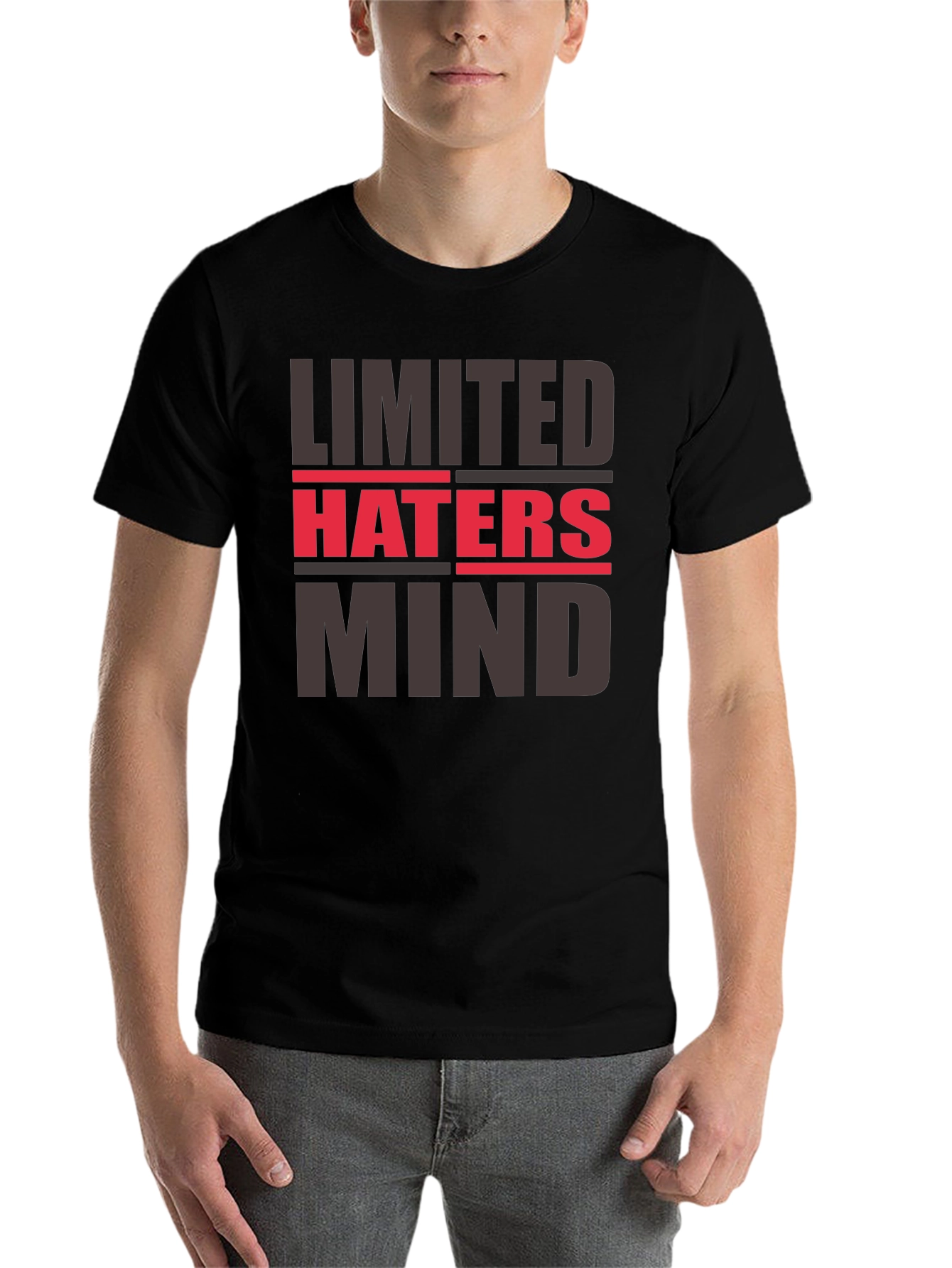 Black Limited Haters Mind Graphic Tee view 7