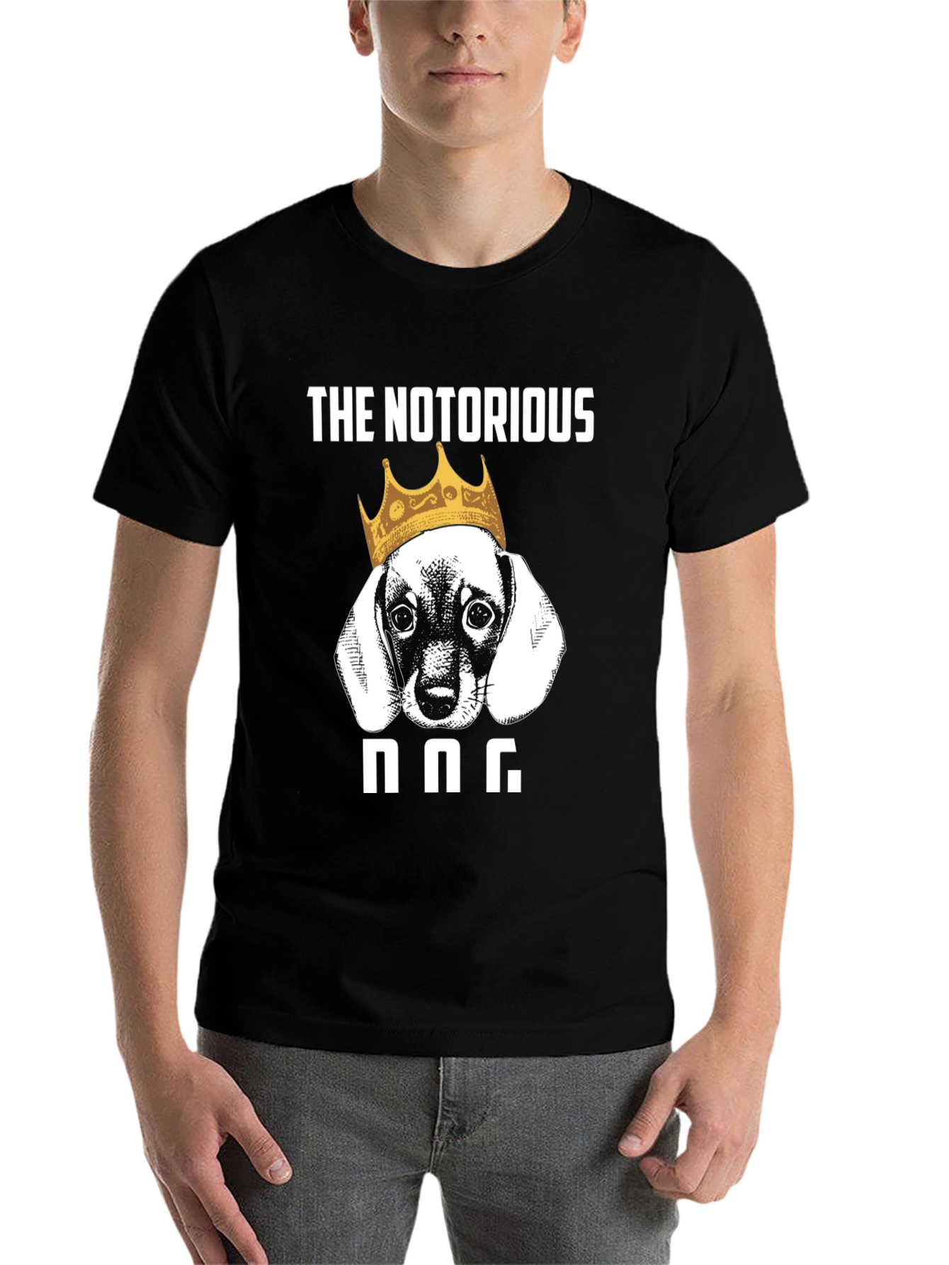 Black The Notorious DOG T-Shirt - Funny Dachshund Tee view 7