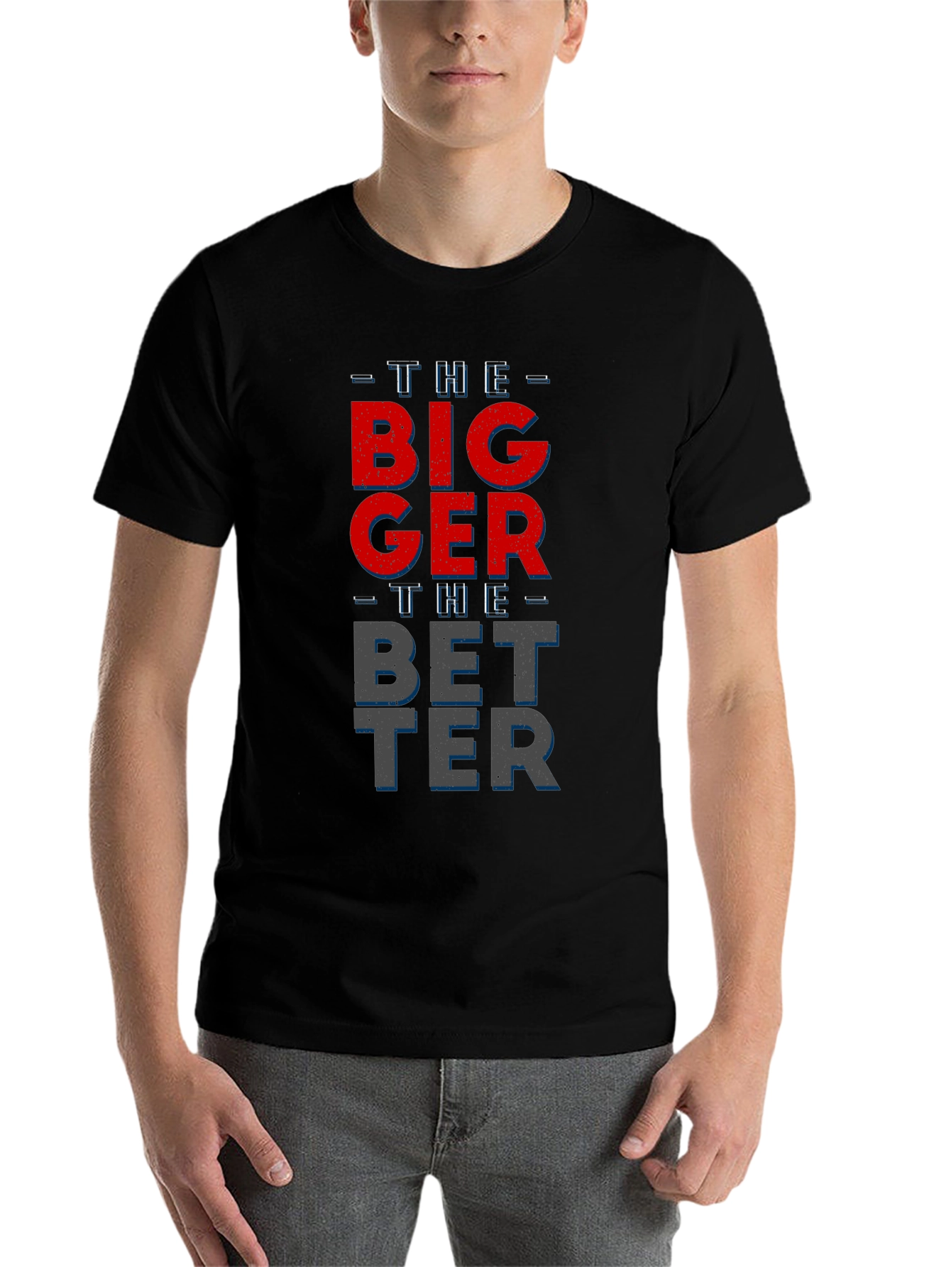 Black Bigger Better Graphic T-Shirt - Men's Black Tee view 7