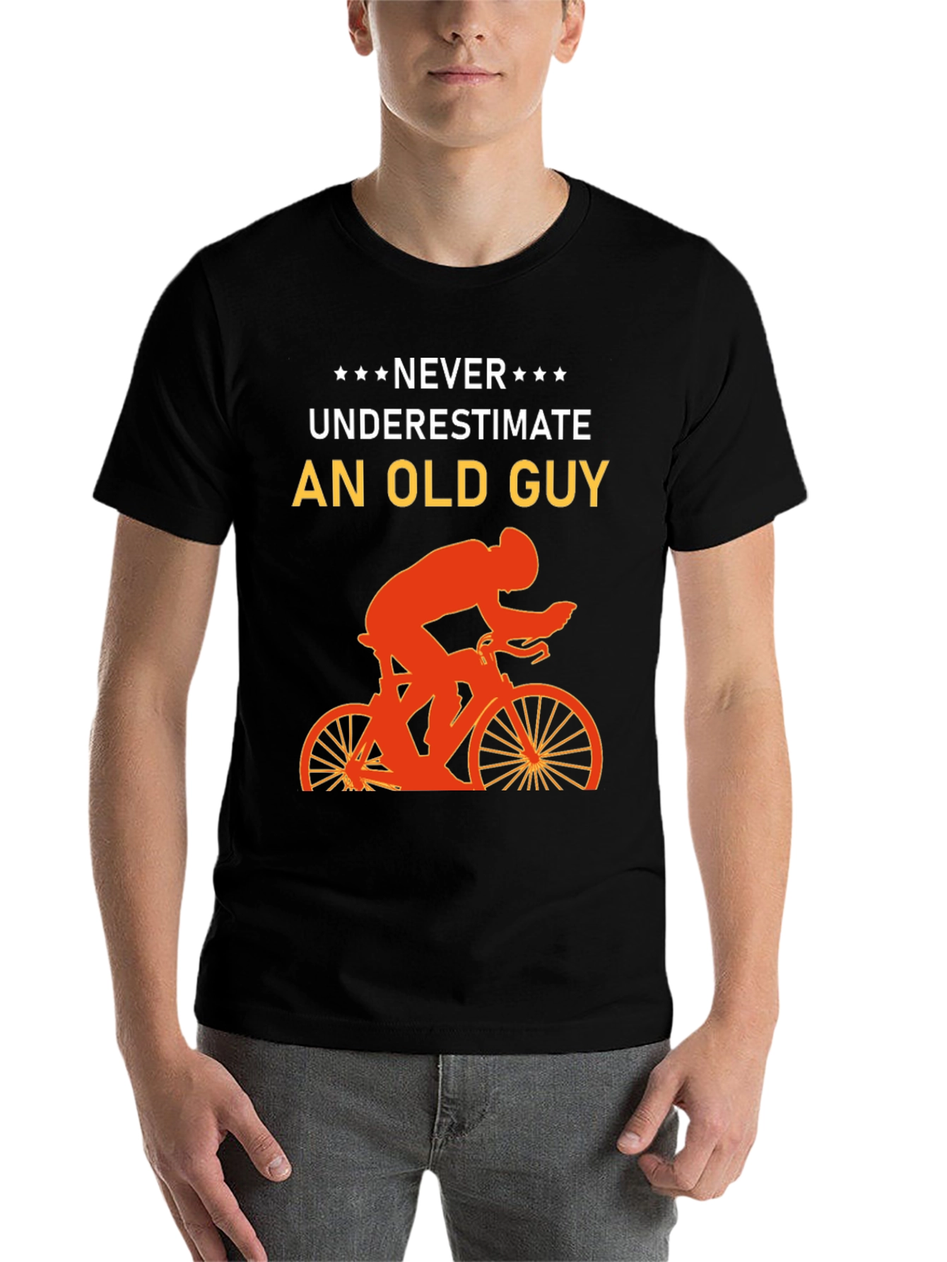 Black Never Underestimate An Old Guy T-Shirt view 7