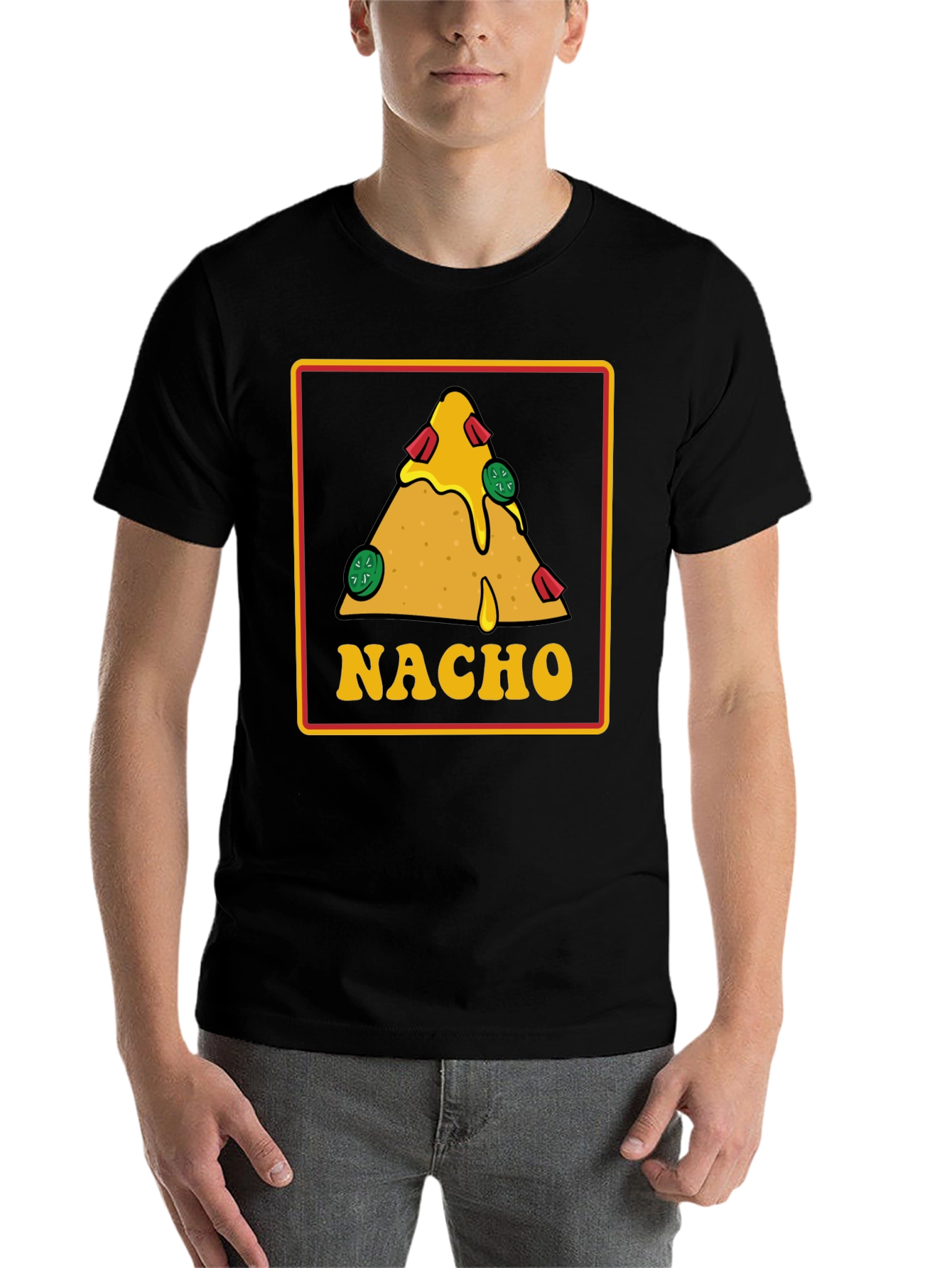 Black Nacho T-Shirt: Foodie Fun! view 7