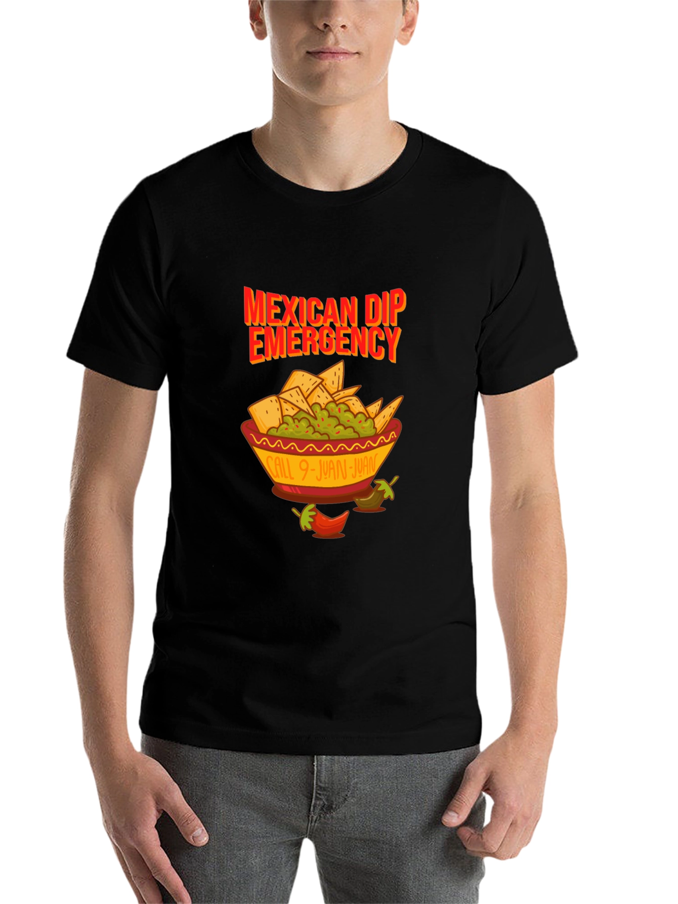Black Mexican Dip Emergency T-Shirt view 7