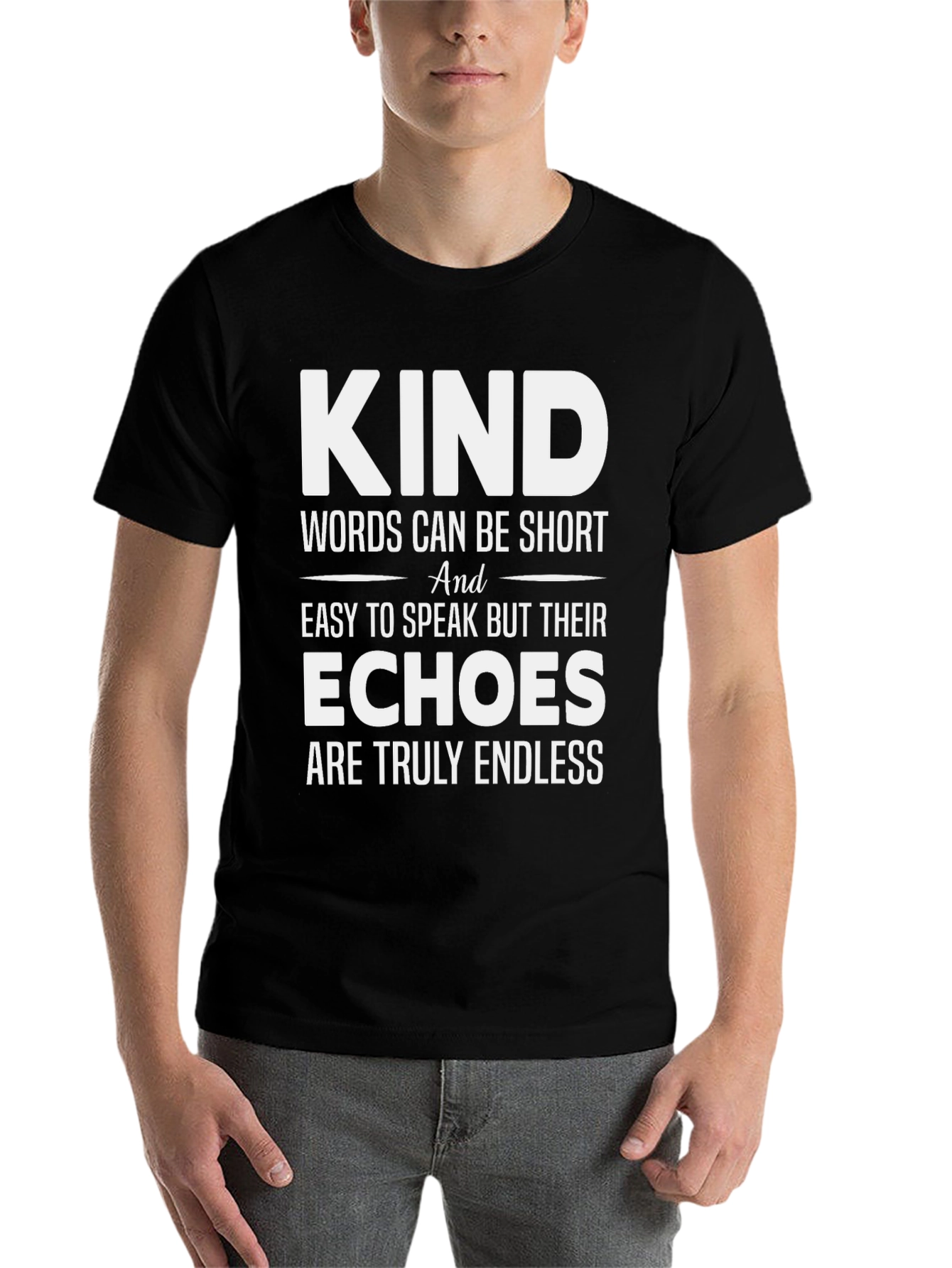 Black Kind Words T-Shirt - Motivational Tee view 7