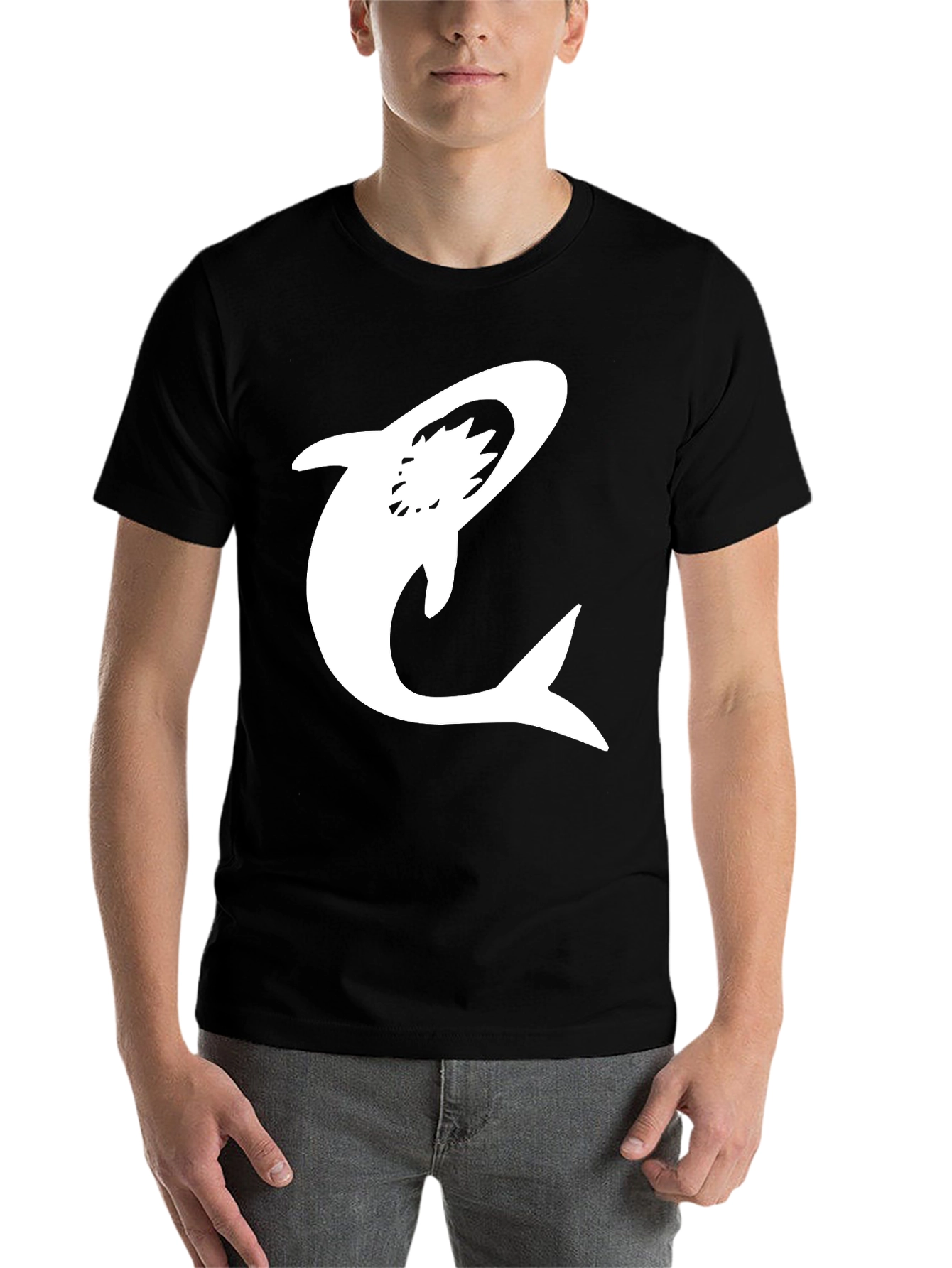 Black Shark Graphic Black Tee view 7