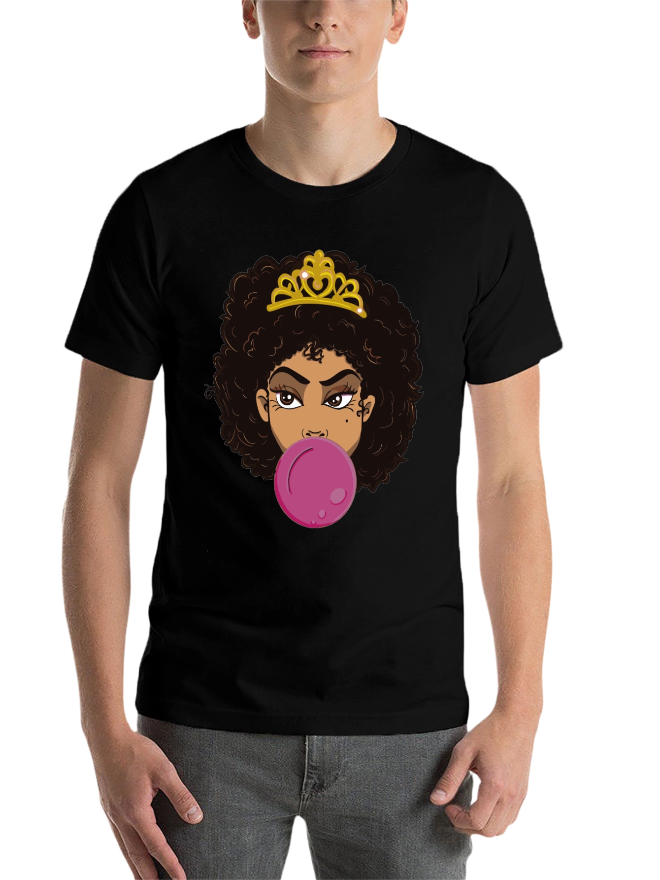 Black Queen Bubble Gum T-Shirt - Black view 7