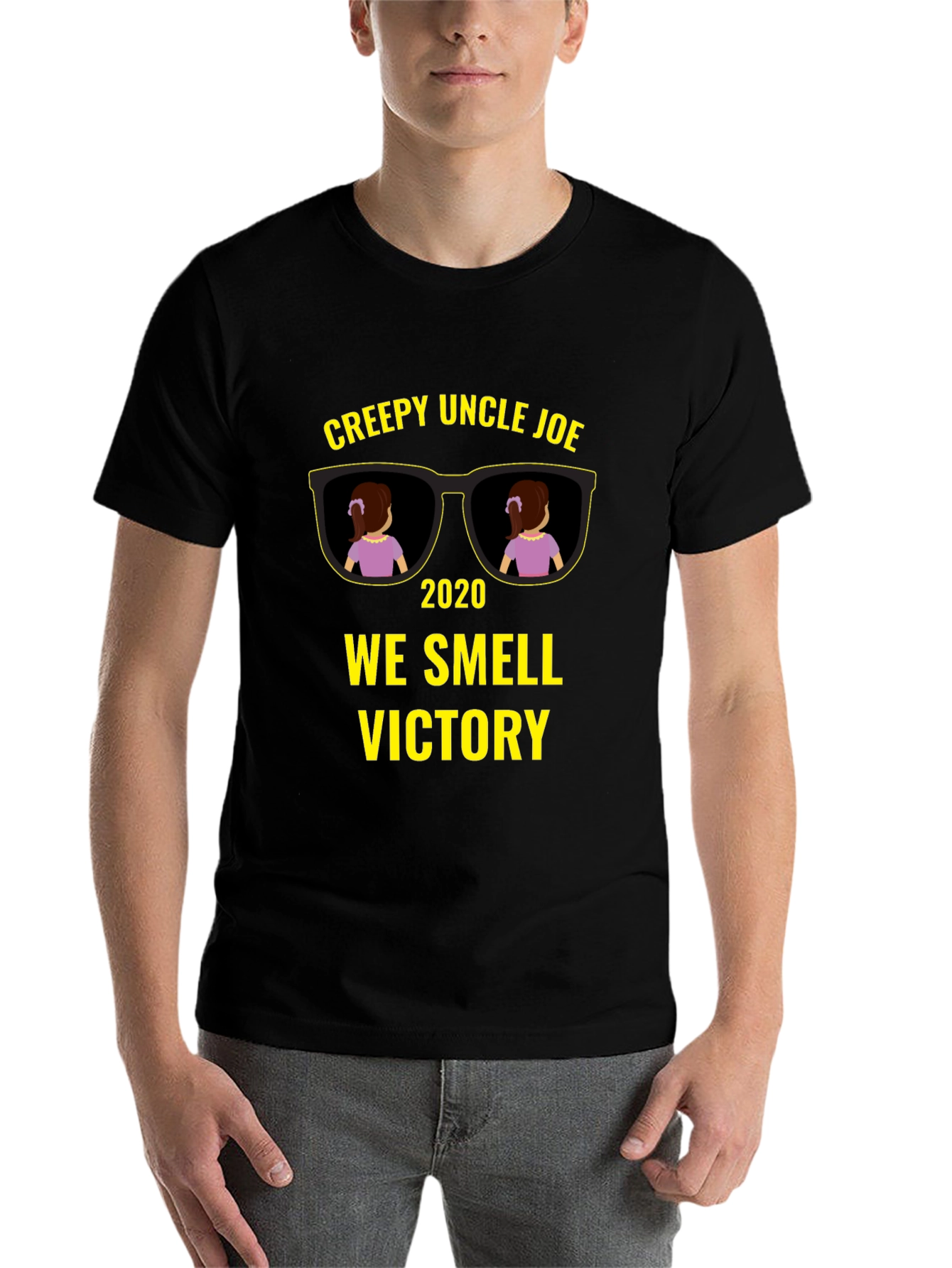 Black Creepy Uncle Joe 2020 T-Shirt view 7