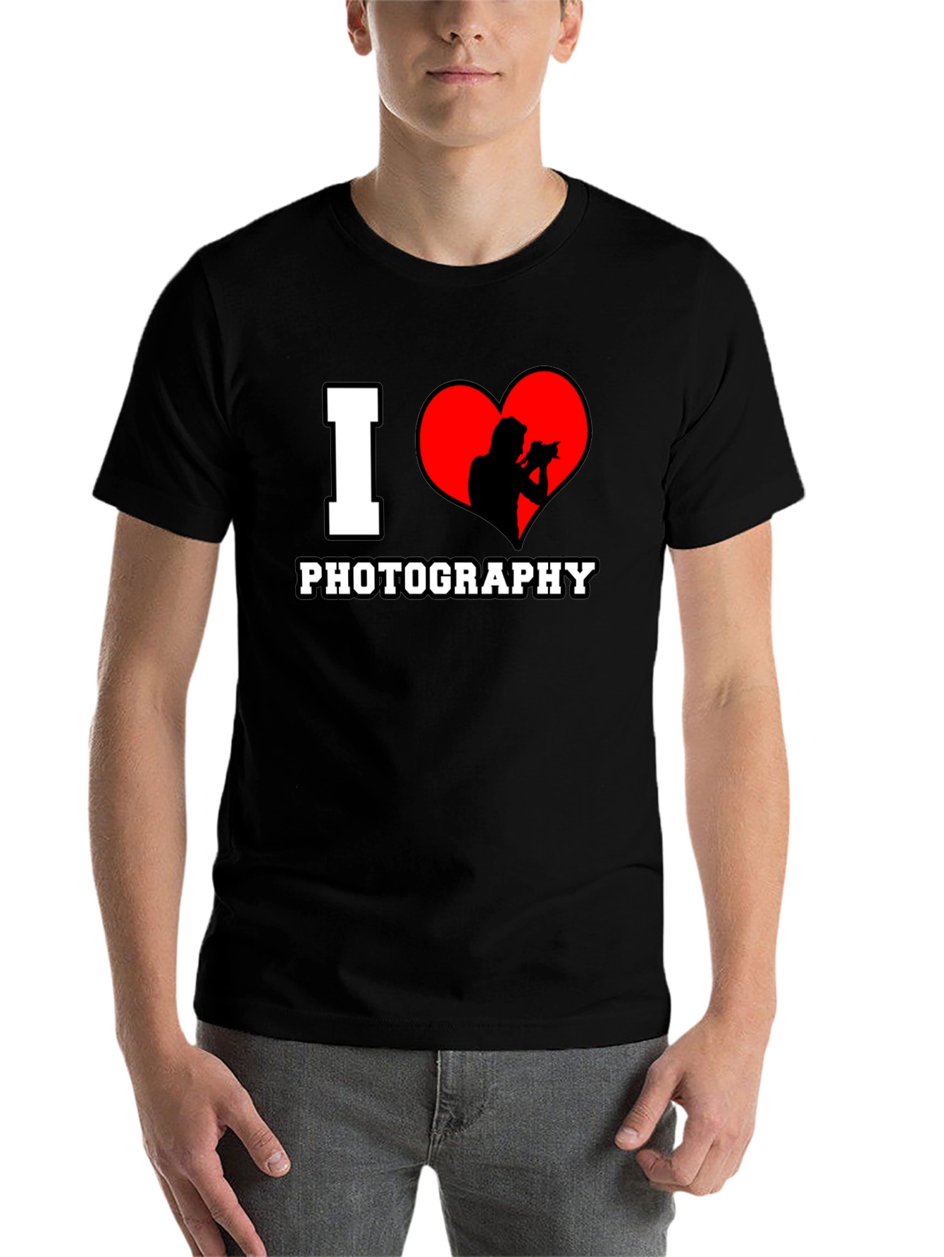 Black I Heart Photography Black T-Shirt view 7