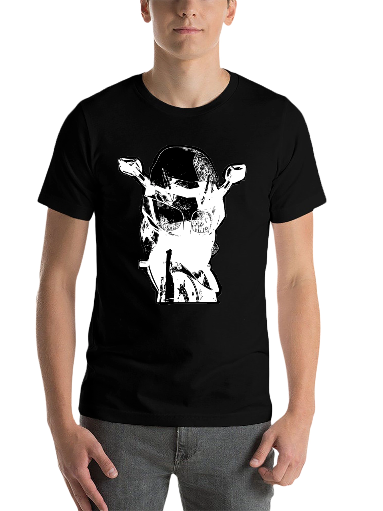 Black Motorcycle Graphic T-Shirt - Biker Tee view 7