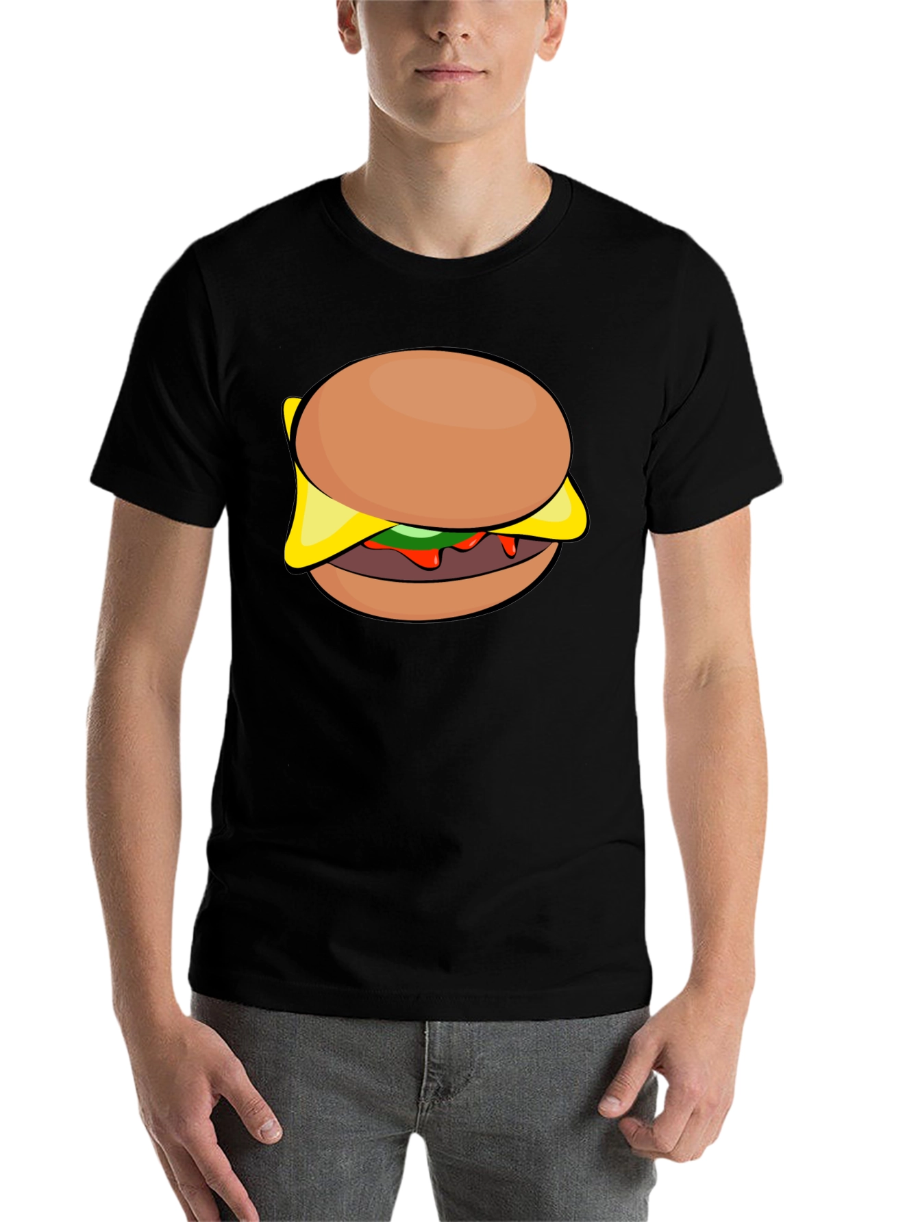 Black Burger Graphic Tee - Casual Style Shirt view 7