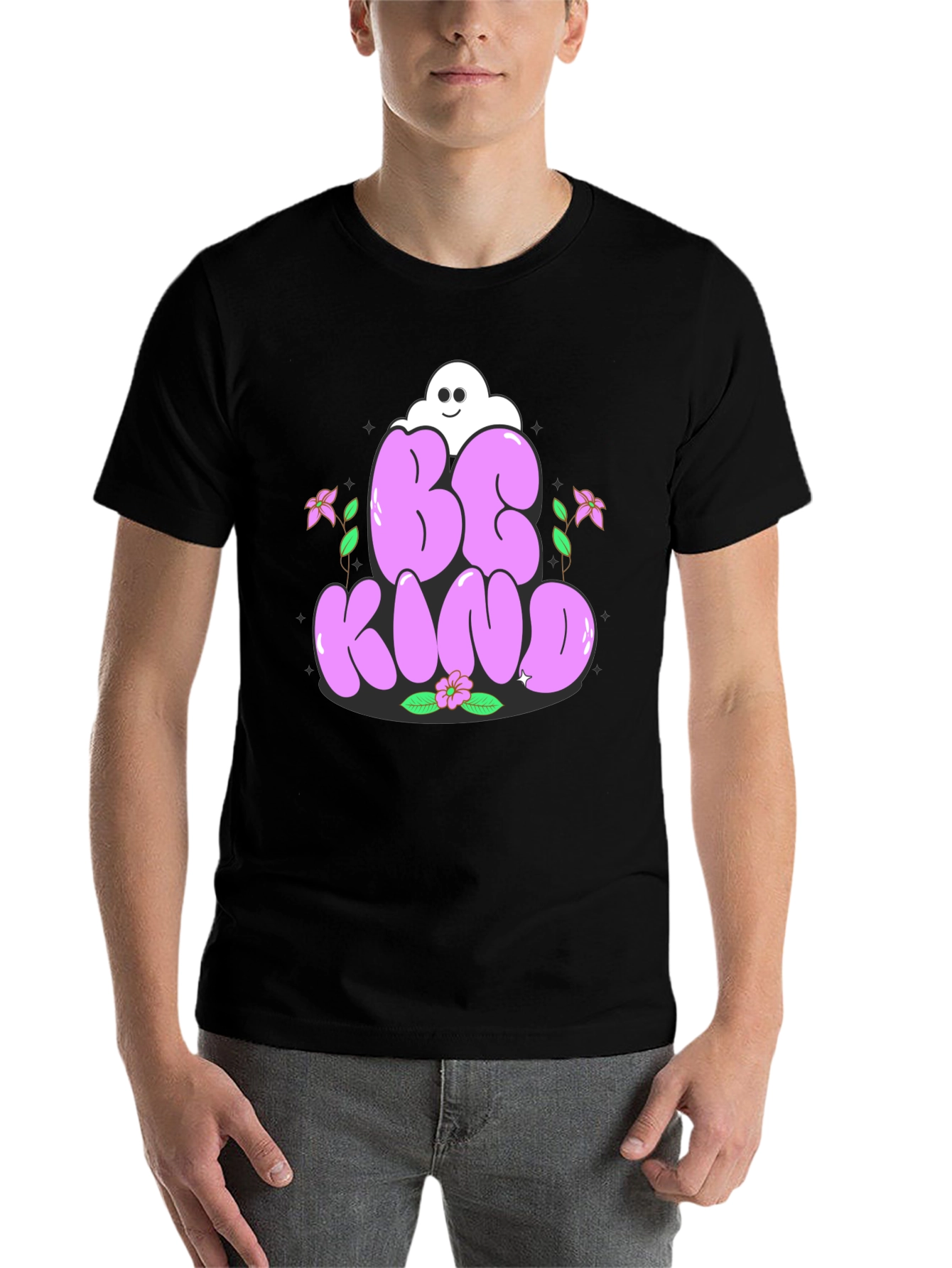 Black Be Kind Graphic Tee - Stylish Unisex T-Shirt view 7