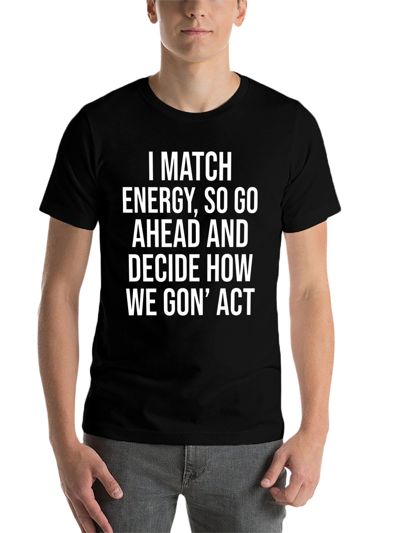 Black I Match Energy Graphic Tee view 7